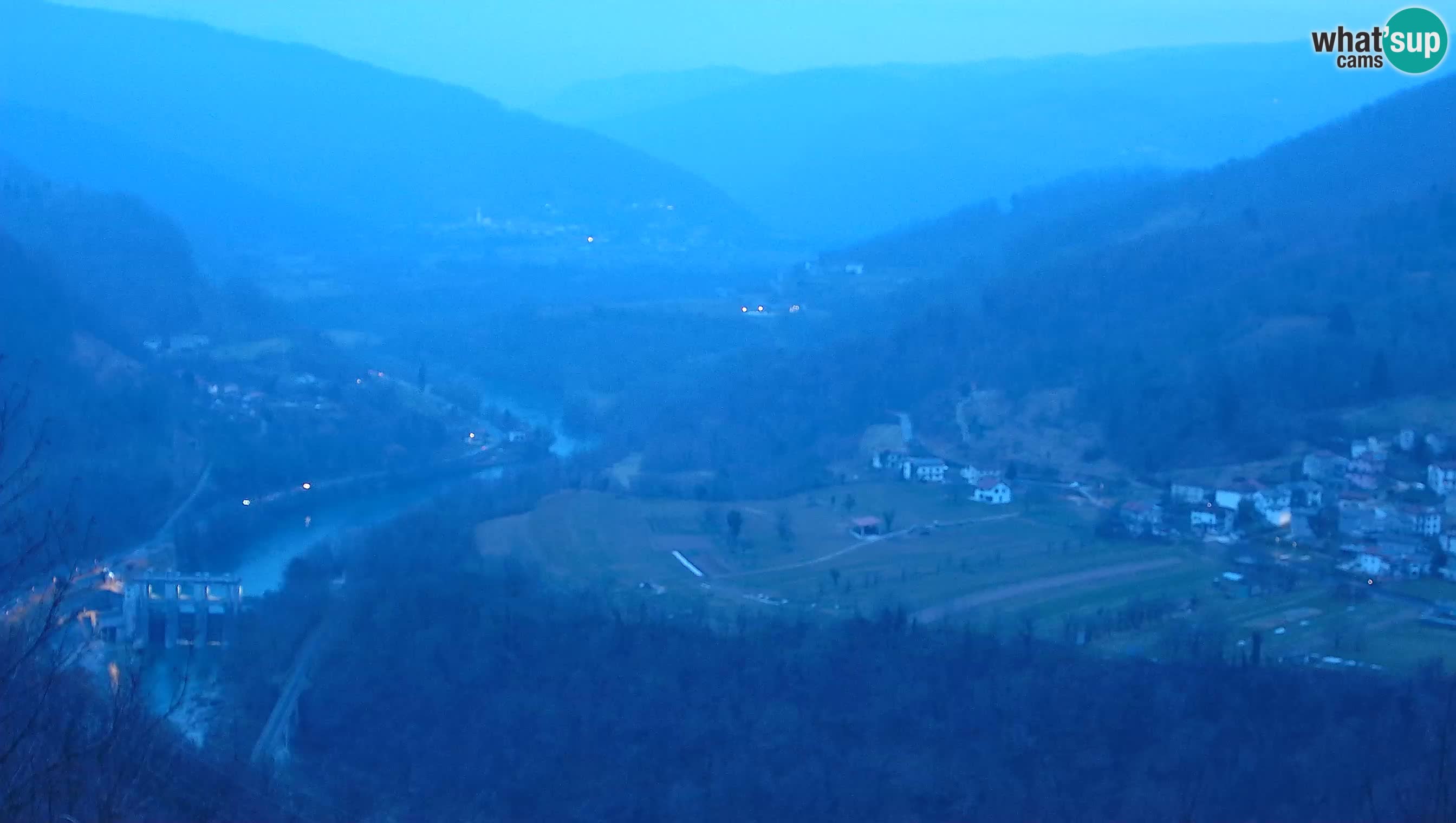 Live Webcam Kanal ob Soči – Vue sur la rivière Soča, Ajba, Bodrež et Ročinj