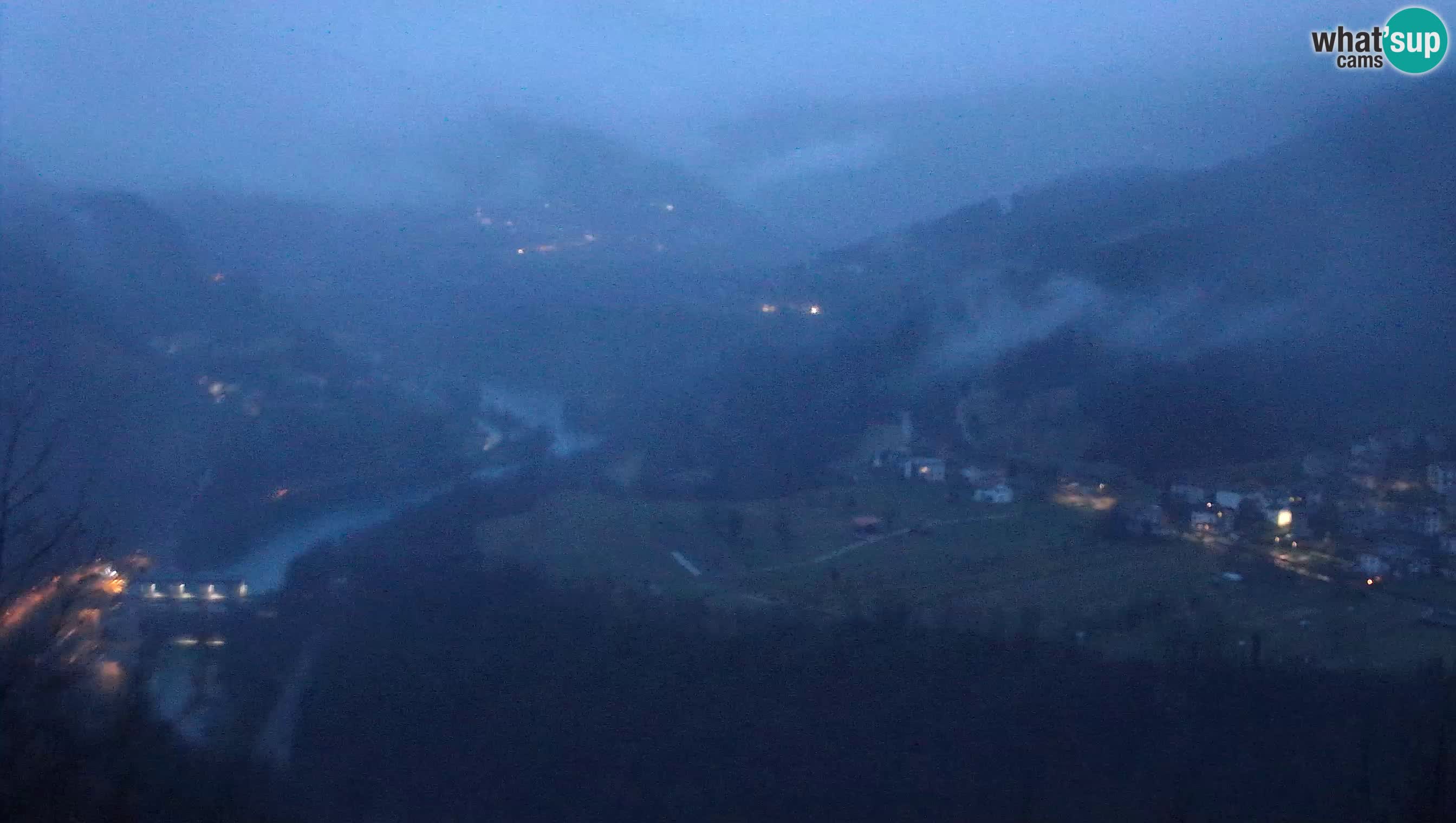 Camera en vivo Kanal ob Soči – Vue sur la rivière Soča, Ajba, Bodrež y Ročinj