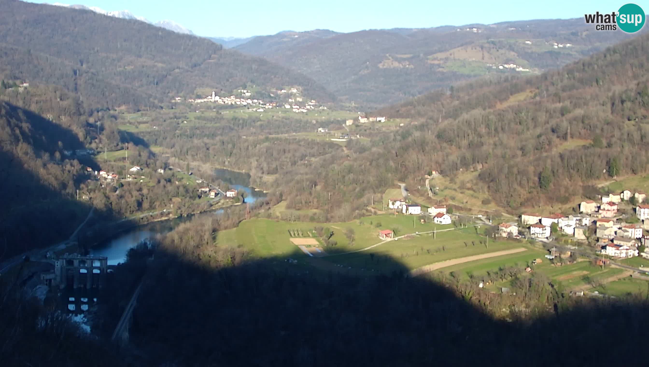 Live Webcam Kanal ob Soči – Vue sur la rivière Soča, Ajba, Bodrež et Ročinj