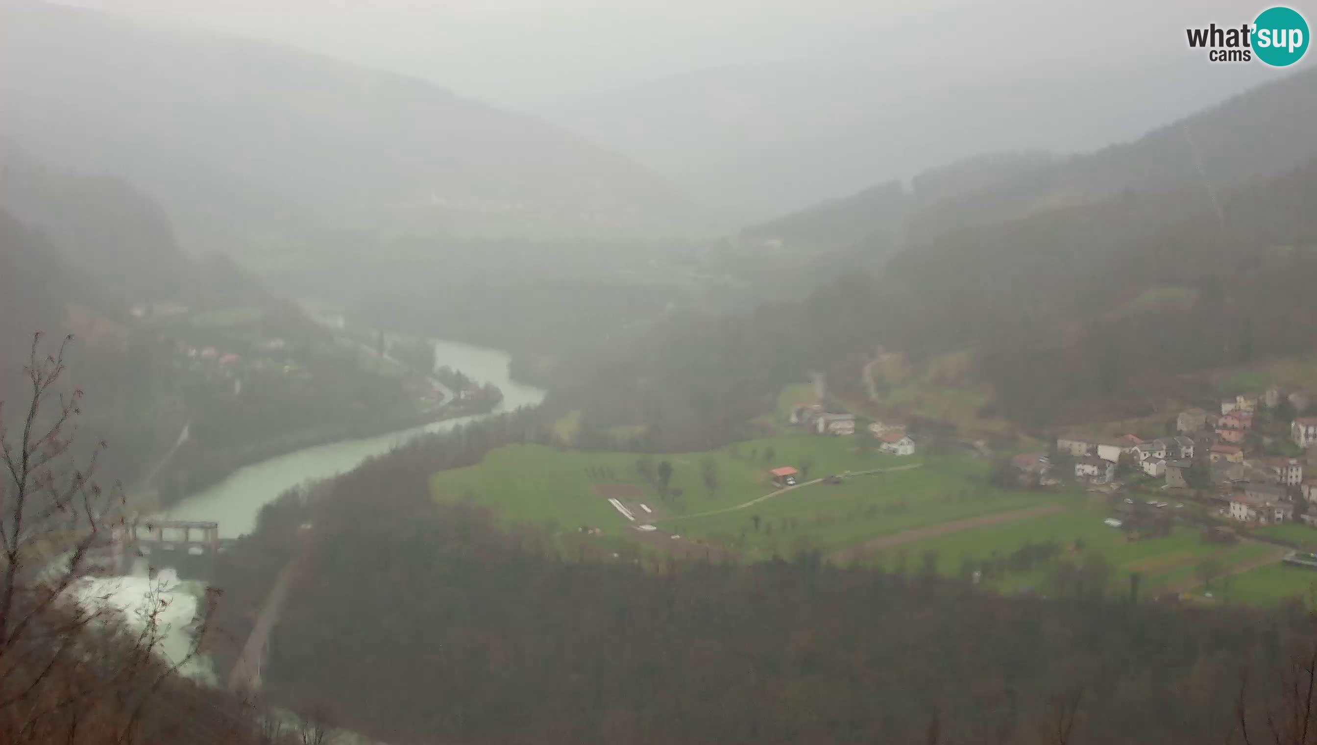 Live Webcam Kanal ob Soči – Vista sul fiume Isonzo, Ajba, Bodrež e Ročinj