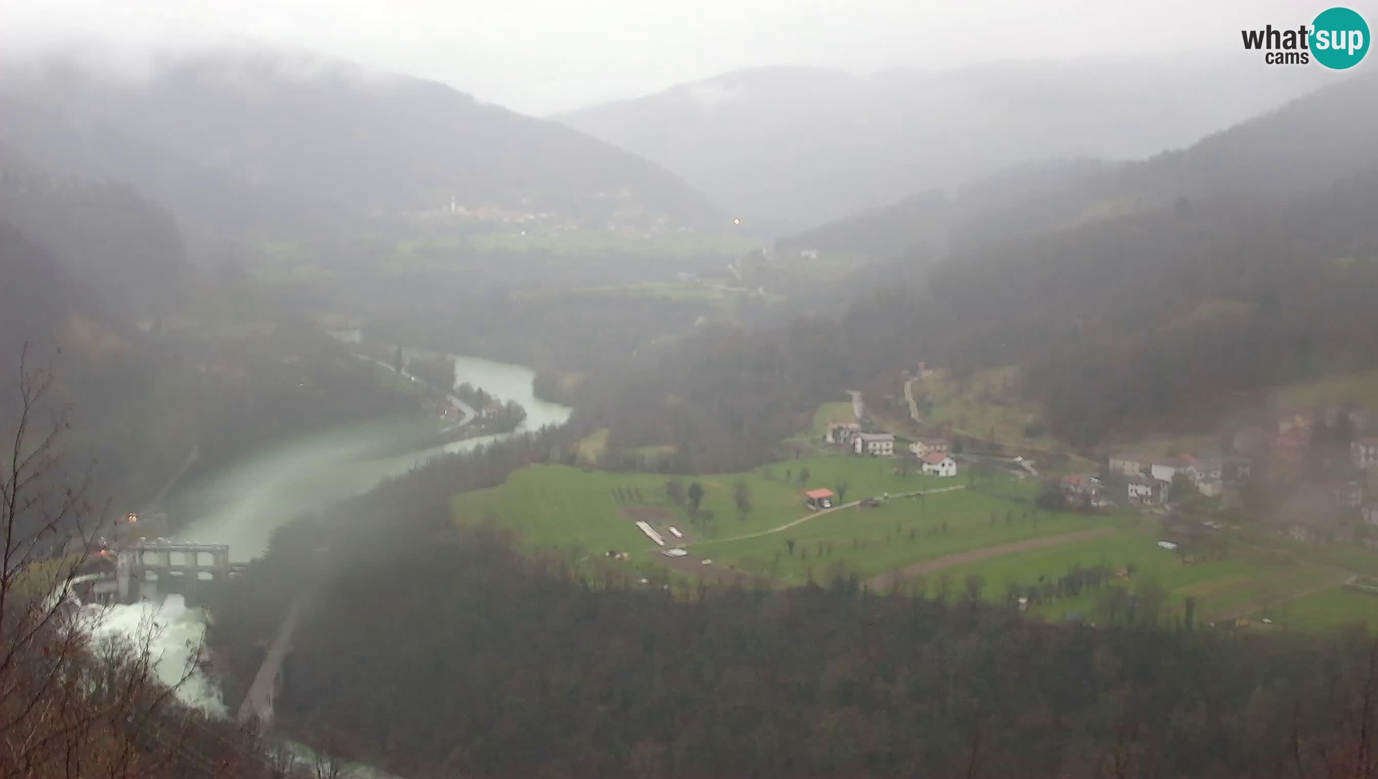 Live Webcam Kanal ob Soči – Vue sur la rivière Soča, Ajba, Bodrež et Ročinj