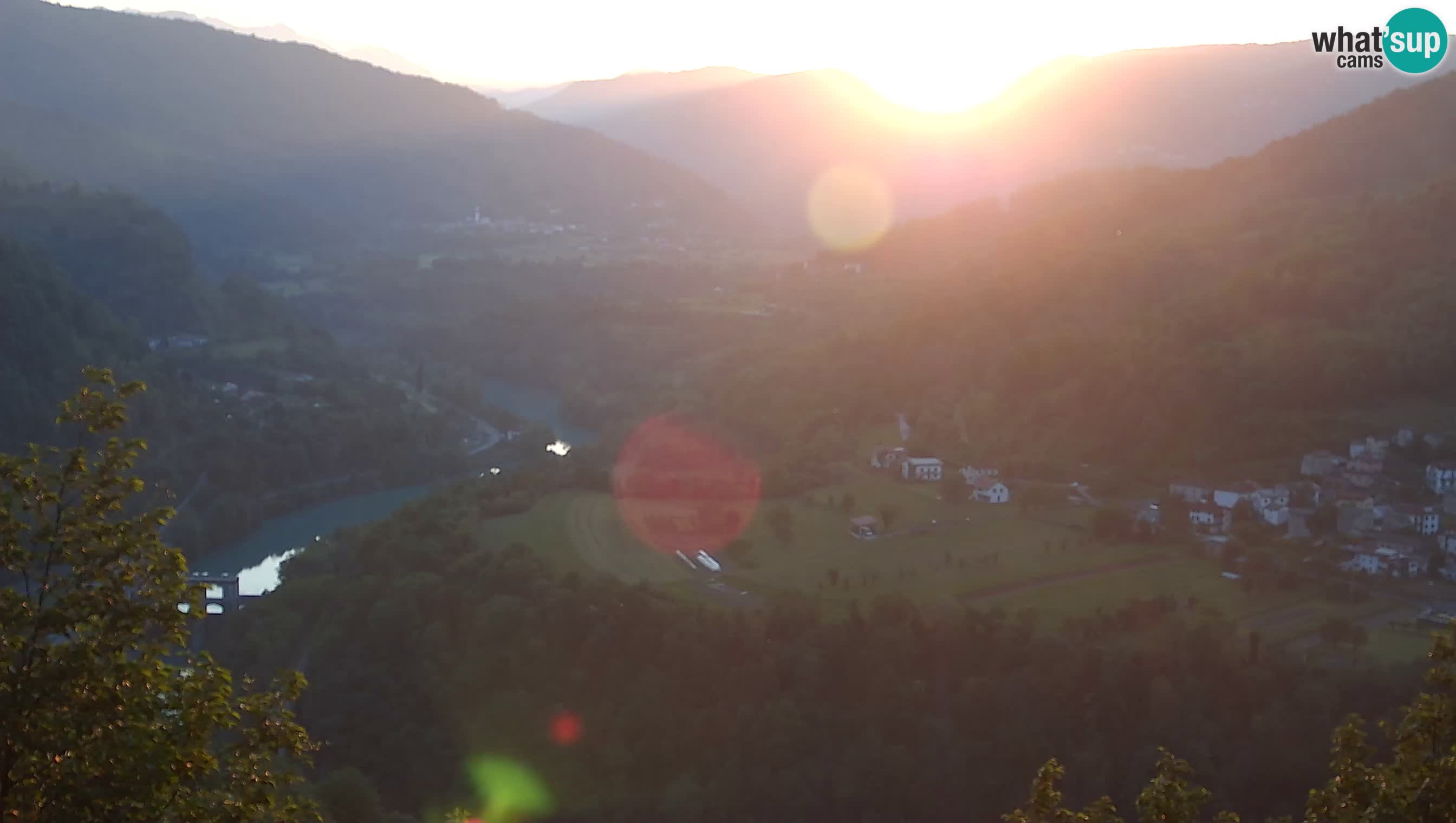 Live Webcam Kanal ob Soči – Vue sur la rivière Soča, Ajba, Bodrež et Ročinj