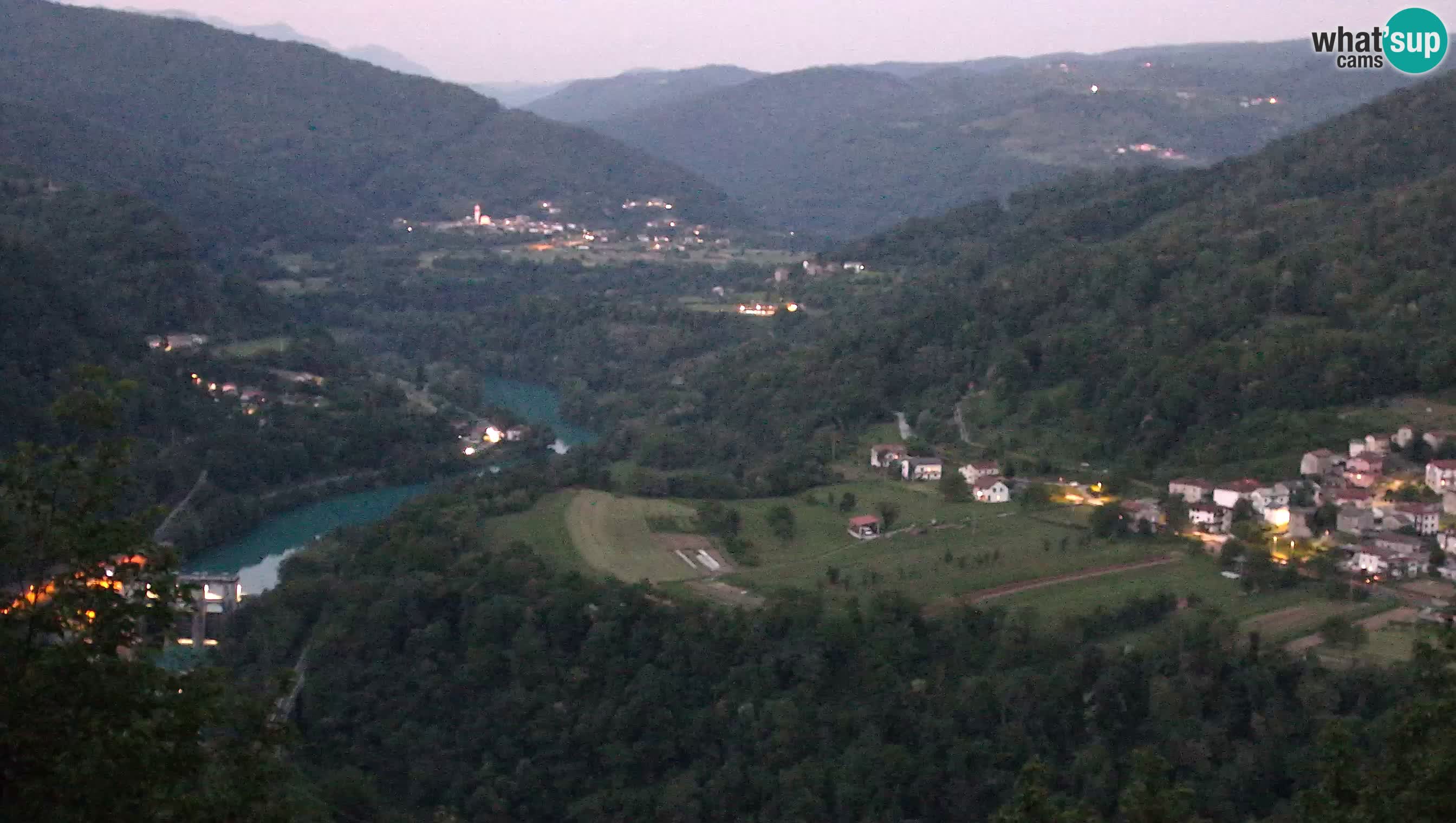 Live Webcam Kanal ob Soči – Vista sul fiume Isonzo, Ajba, Bodrež e Ročinj