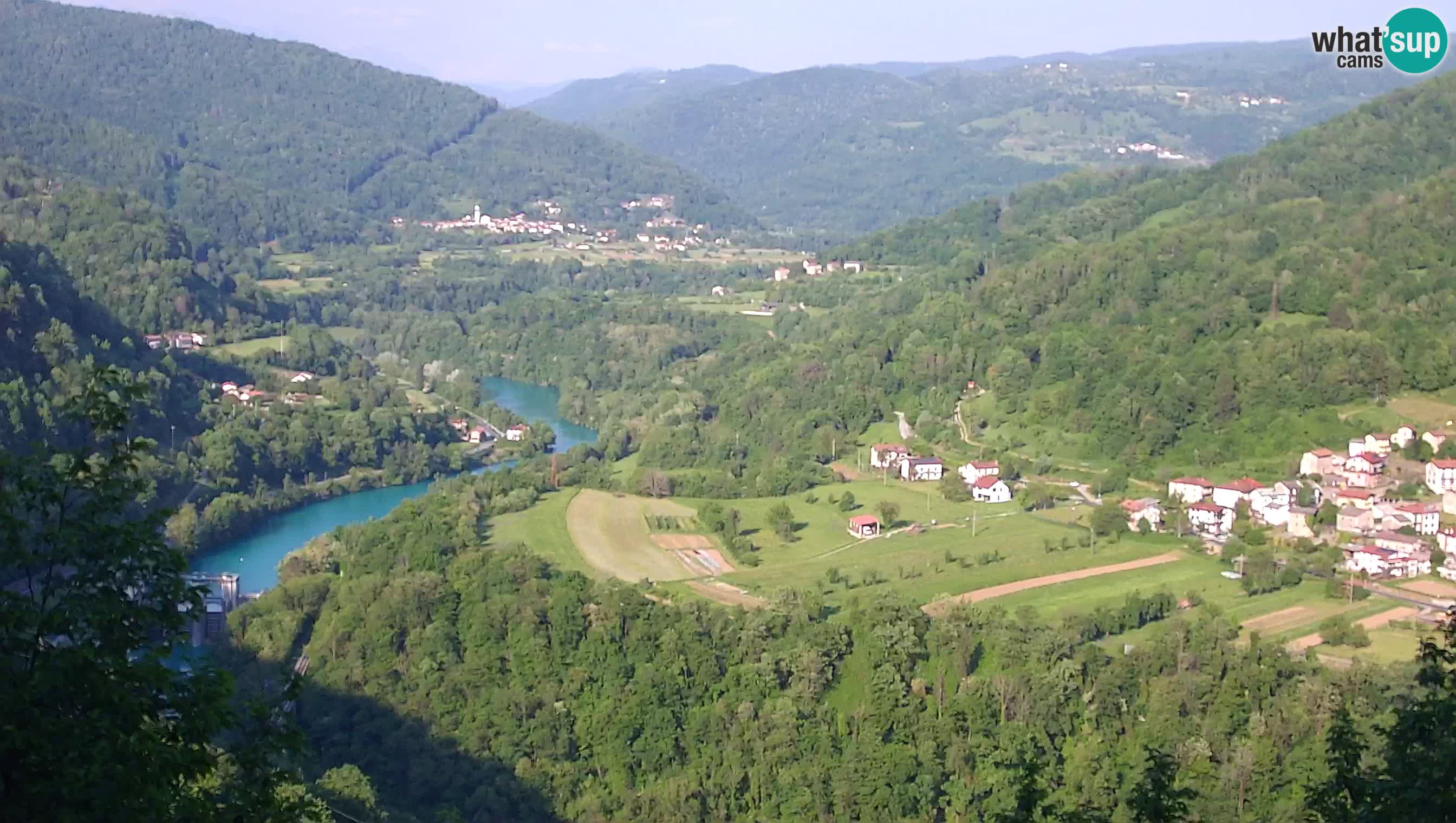 Live Webcam Kanal ob Soči – Vista sul fiume Isonzo, Ajba, Bodrež e Ročinj