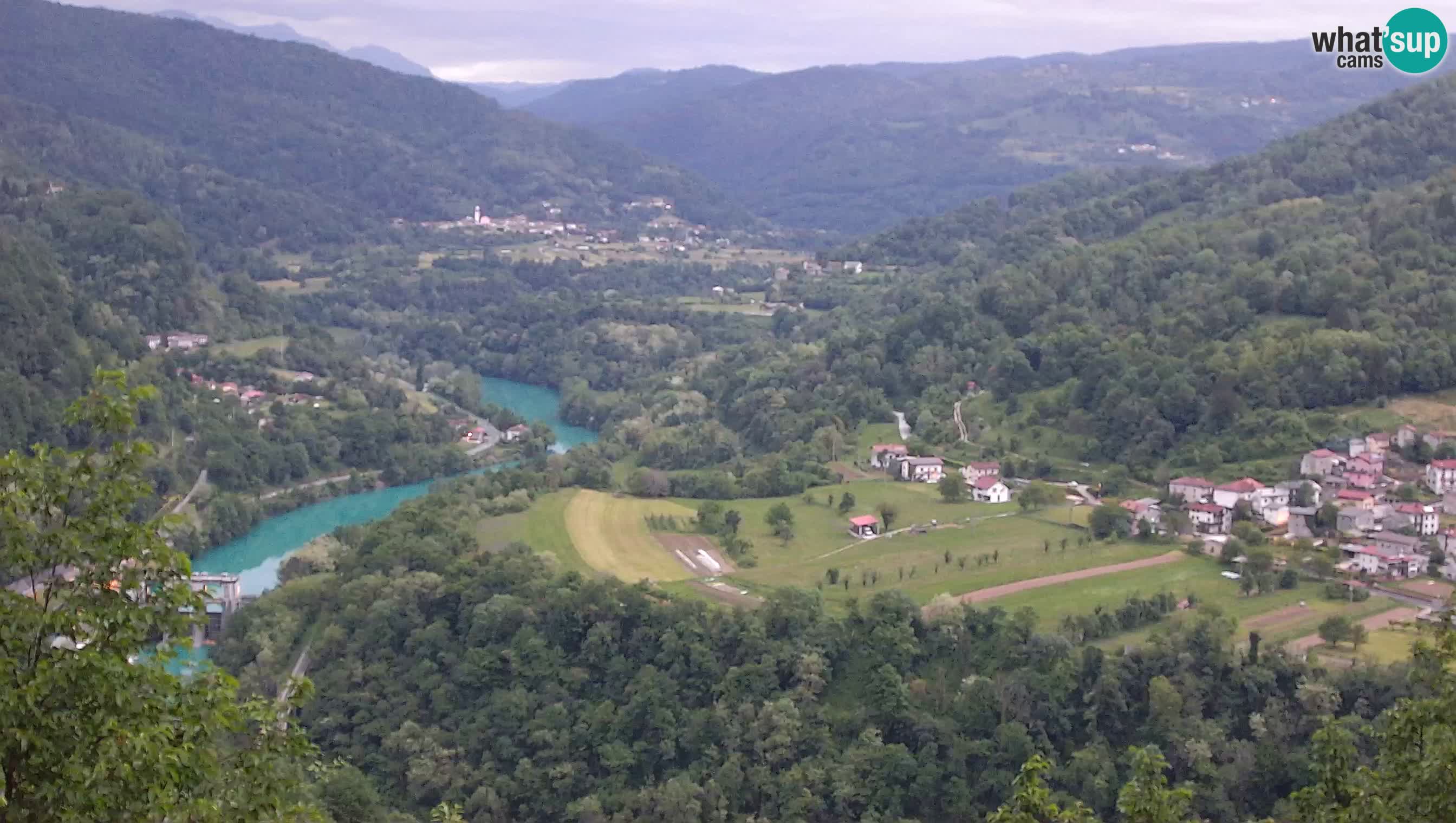Live Webcam Kanal ob Soči – Vista sul fiume Isonzo, Ajba, Bodrež e Ročinj