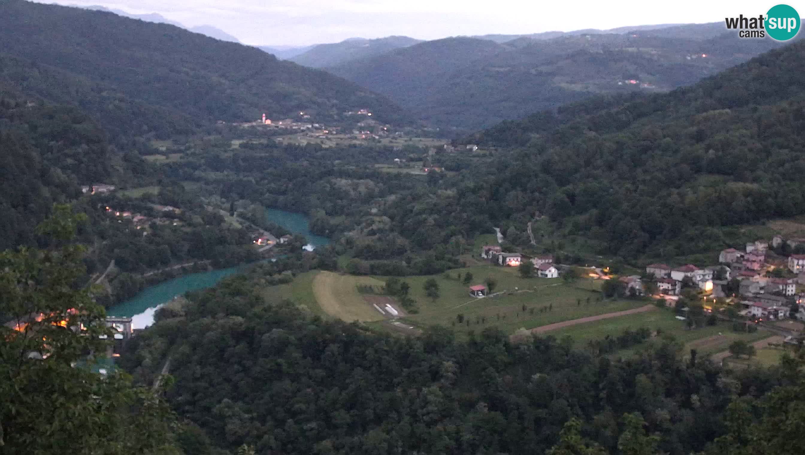 Live Webcam Kanal ob Soči – Vue sur la rivière Soča, Ajba, Bodrež et Ročinj