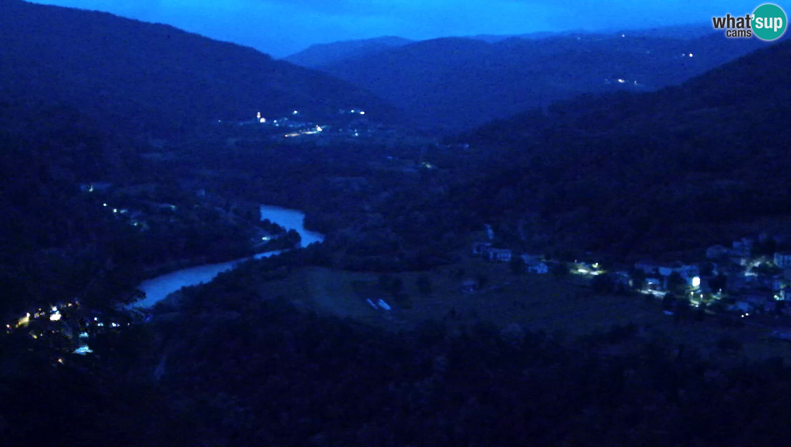 Live Webcam Kanal ob Soči – Vue sur la rivière Soča, Ajba, Bodrež et Ročinj