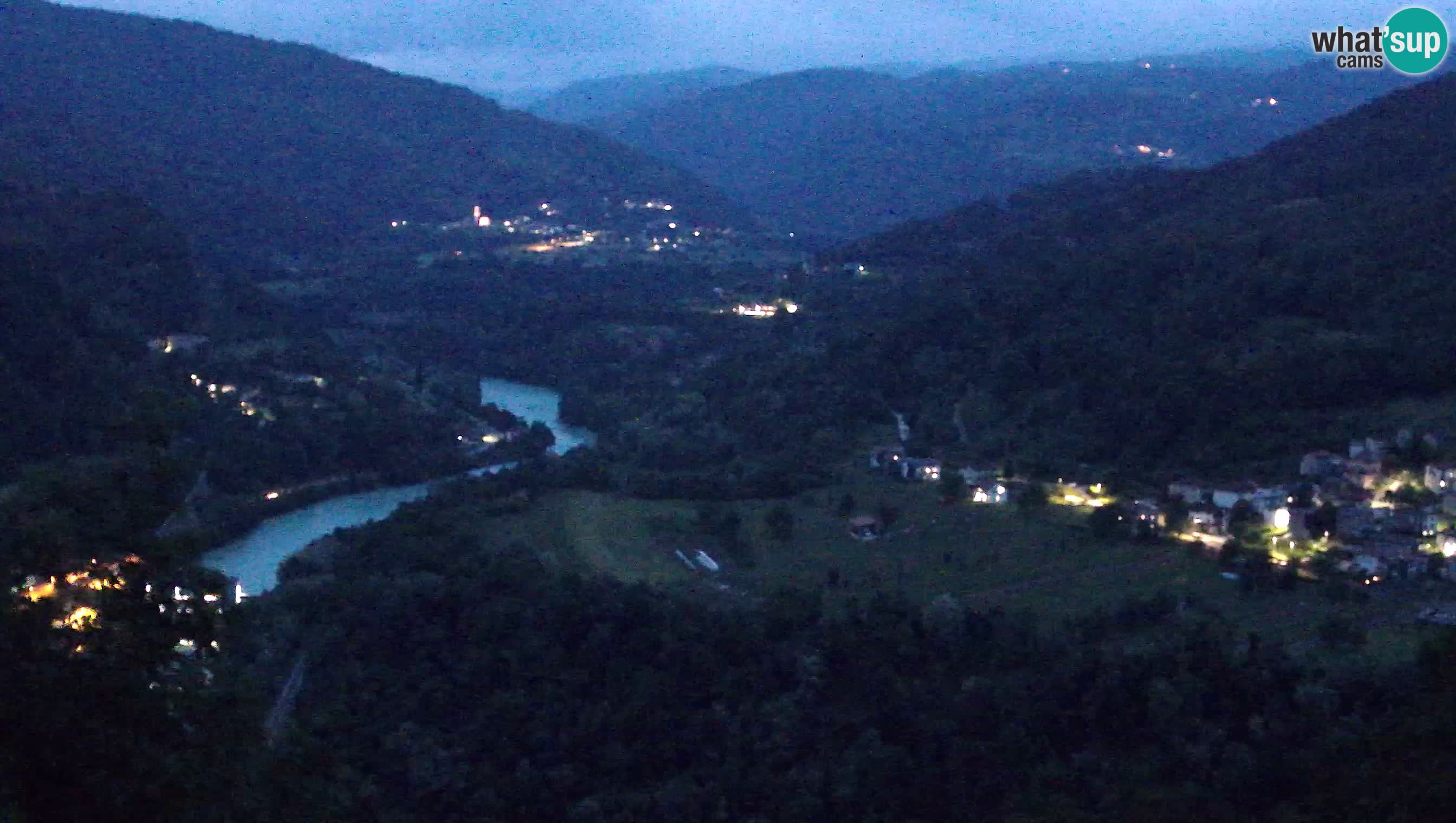 Live Webcam Kanal ob Soči – Vista sul fiume Isonzo, Ajba, Bodrež e Ročinj