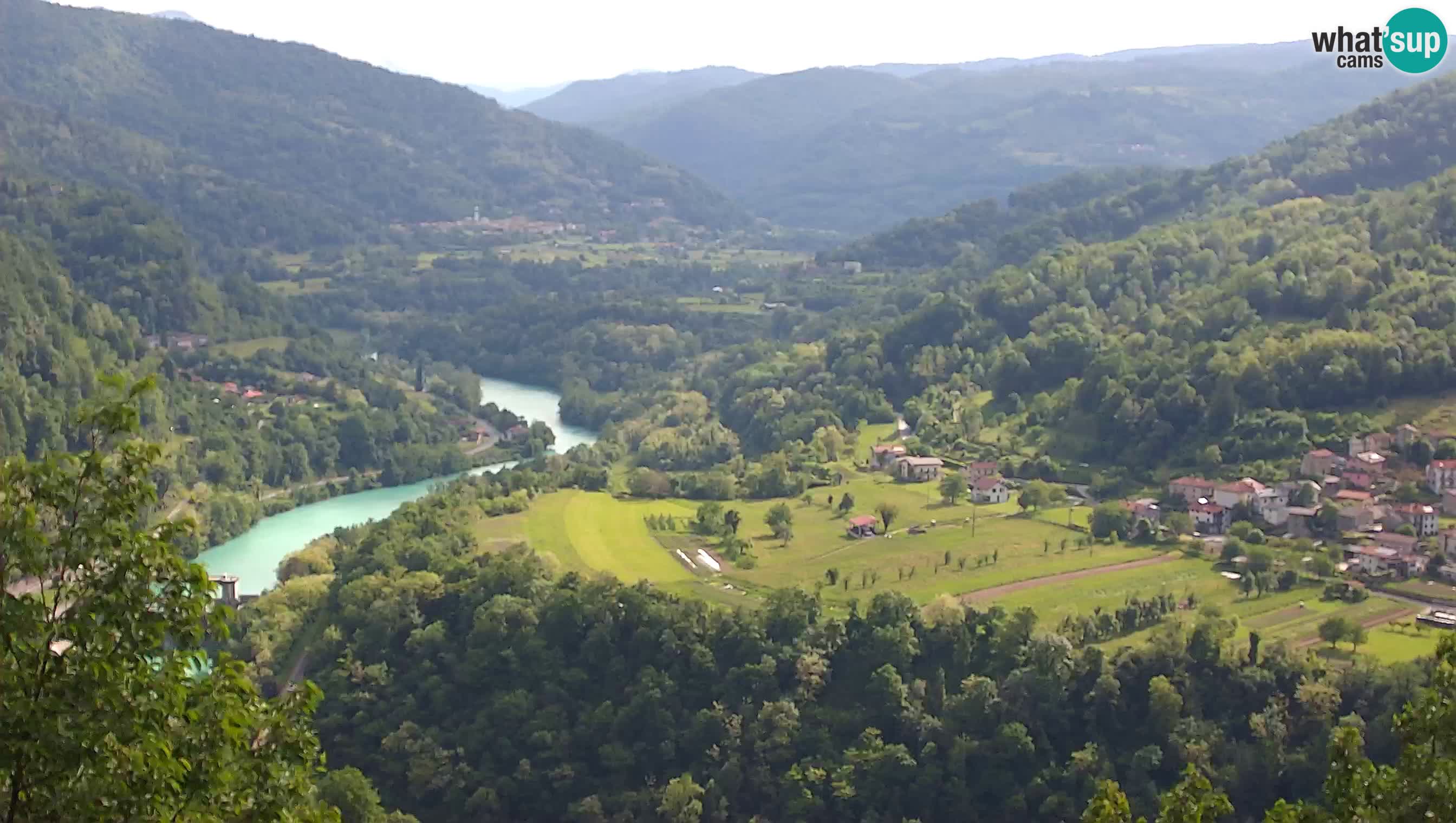 Live Webcam Kanal ob Soči – Vista sul fiume Isonzo, Ajba, Bodrež e Ročinj