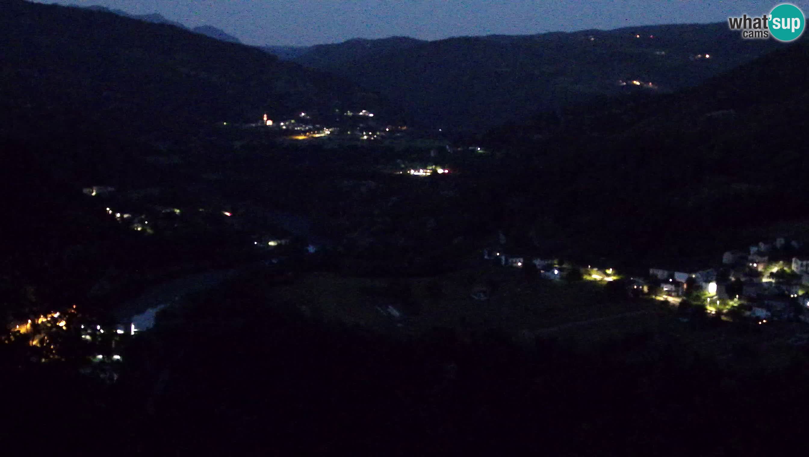 Camera en vivo Kanal ob Soči – Vue sur la rivière Soča, Ajba, Bodrež y Ročinj