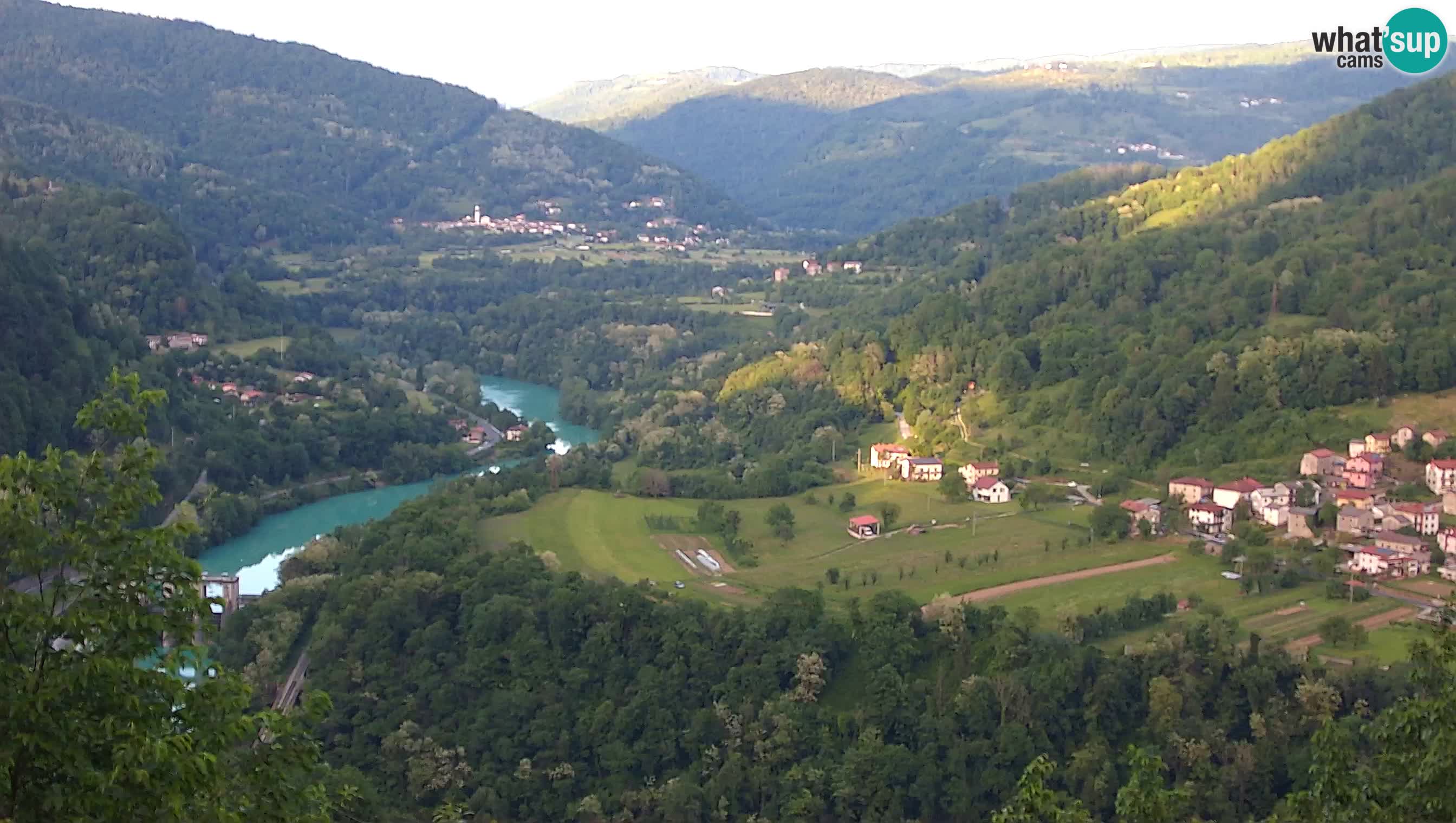 Live Webcam Kanal ob Soči – Vista sul fiume Isonzo, Ajba, Bodrež e Ročinj