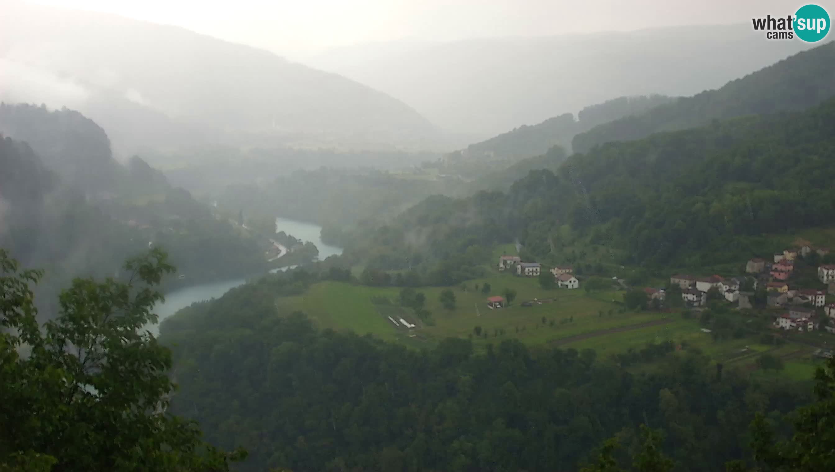 Live Webcam Kanal ob Soči – Vista sul fiume Isonzo, Ajba, Bodrež e Ročinj