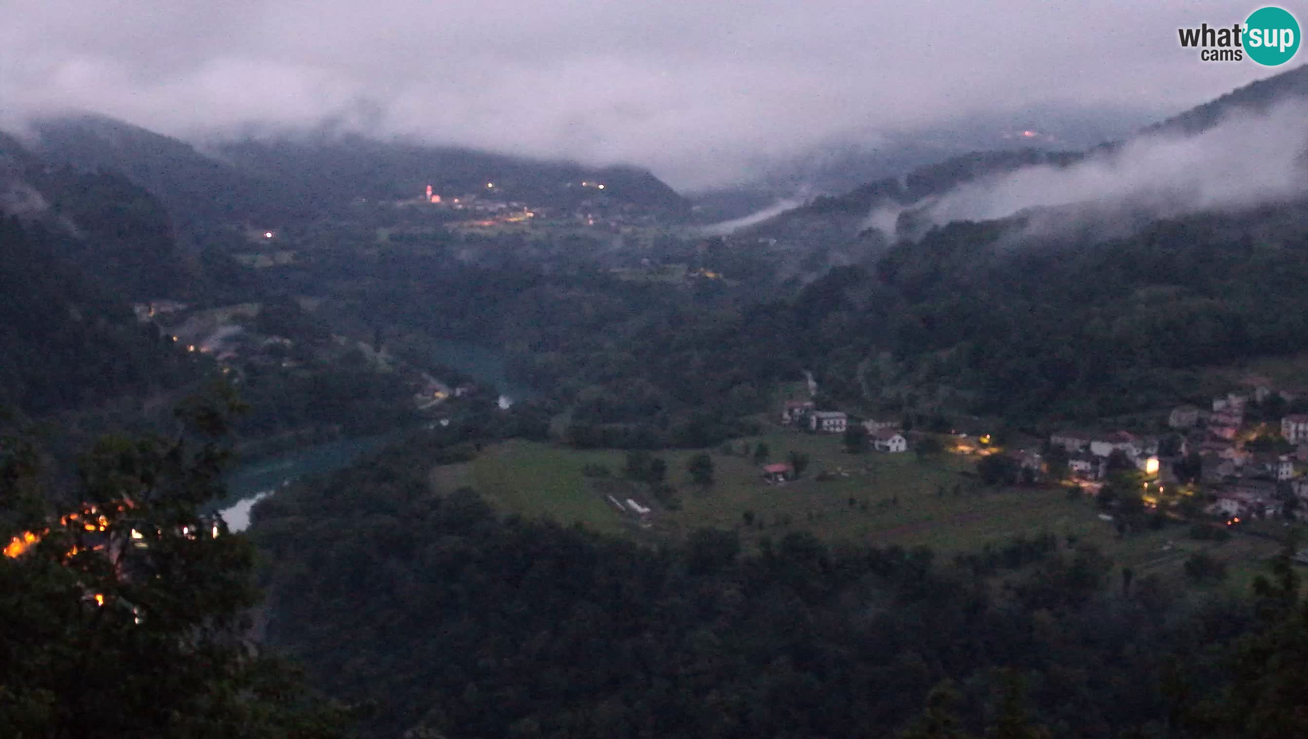 Live Webcam Kanal ob Soči – Vue sur la rivière Soča, Ajba, Bodrež et Ročinj