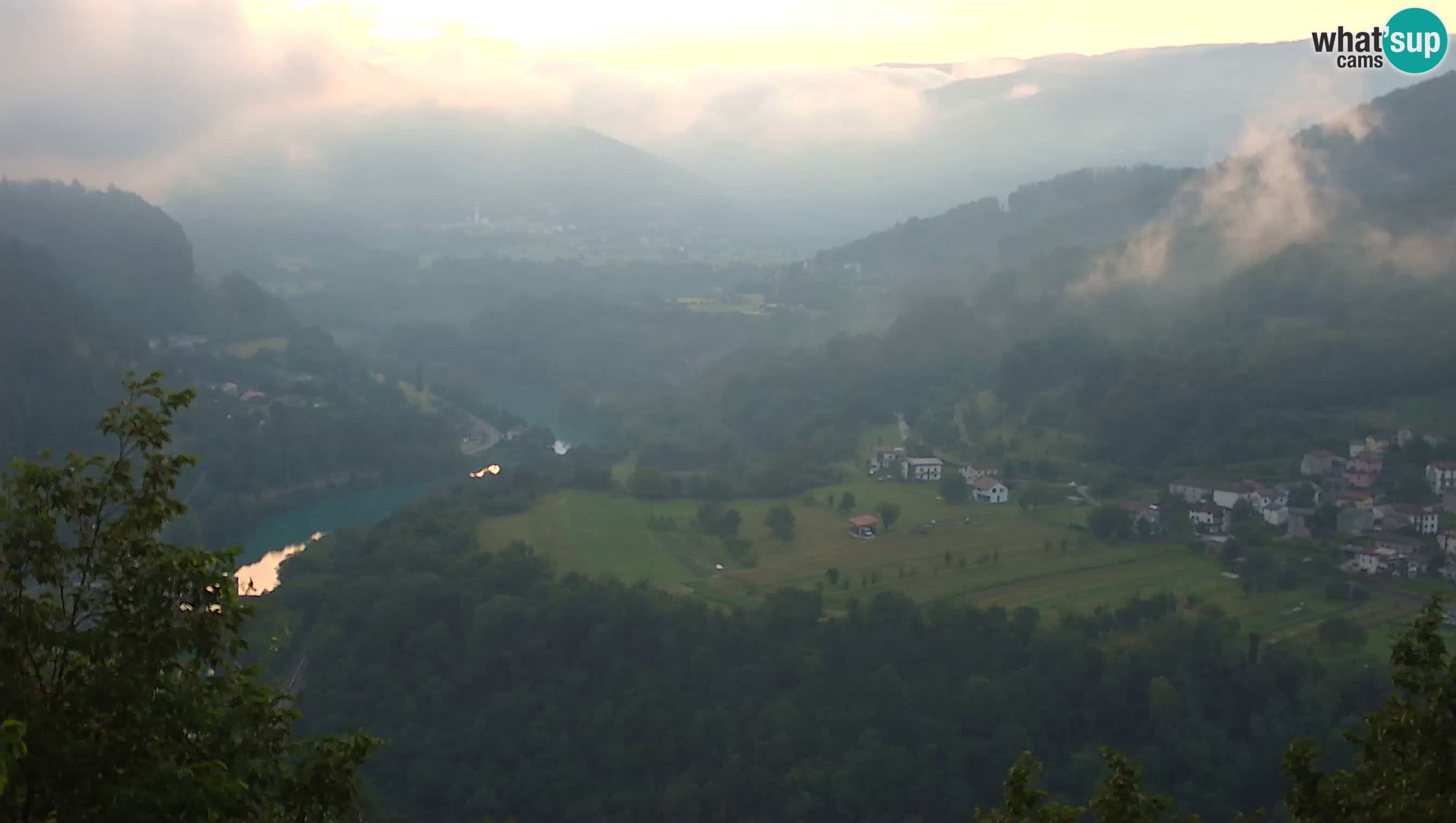 Live Webcam Kanal ob Soči – Vista sul fiume Isonzo, Ajba, Bodrež e Ročinj