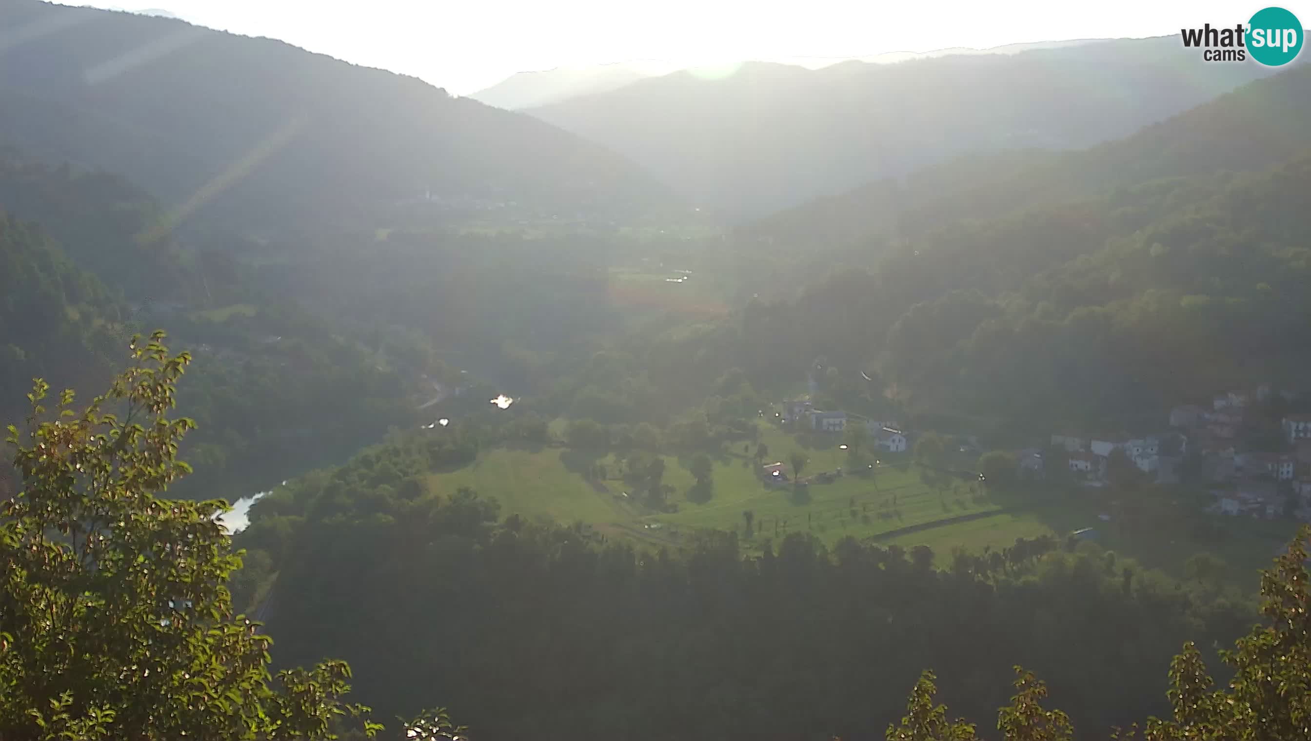 Live Webcam Kanal ob Soči – Vista sul fiume Isonzo, Ajba, Bodrež e Ročinj