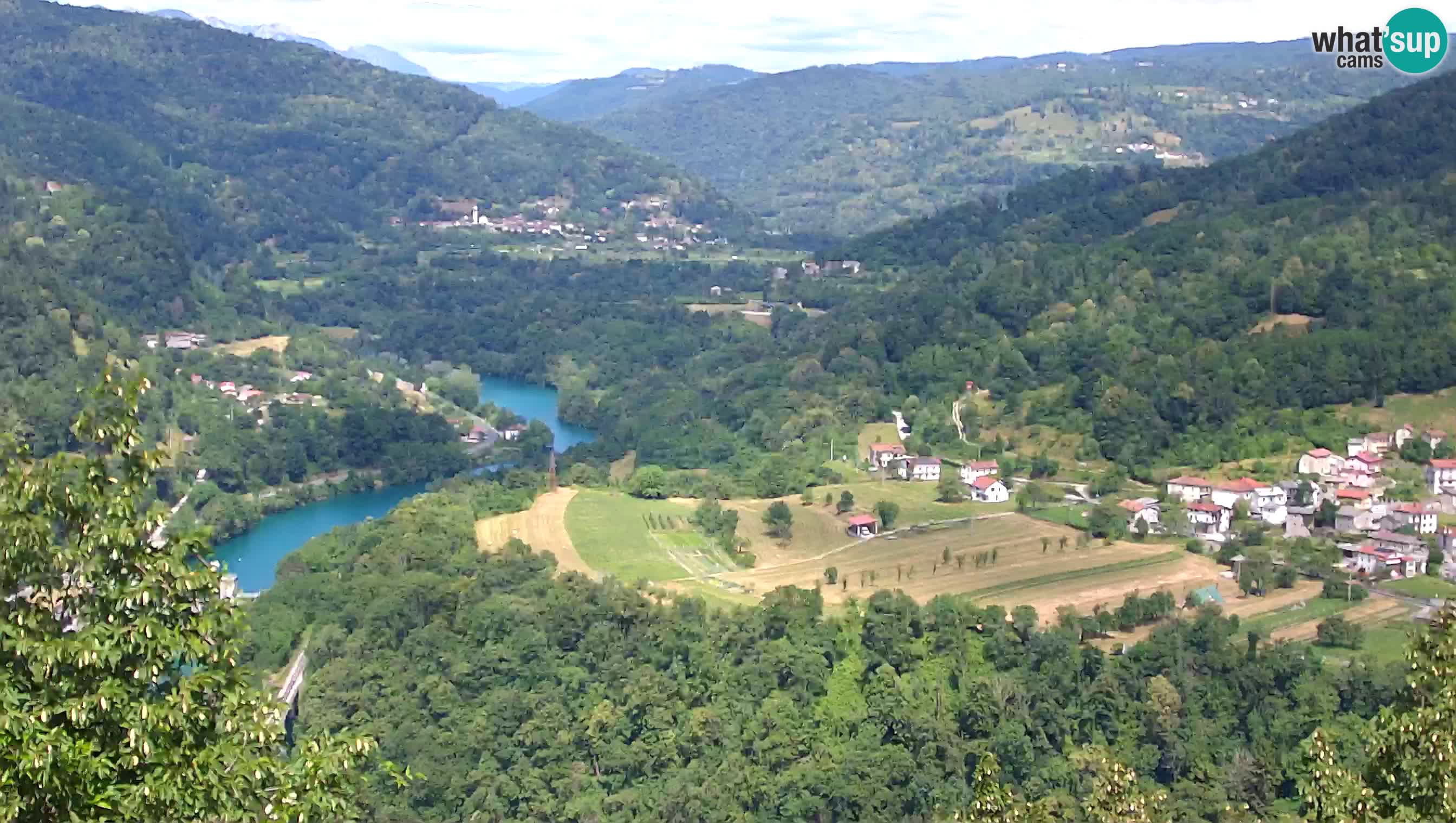 Live Webcam Kanal ob Soči – Vista sul fiume Isonzo, Ajba, Bodrež e Ročinj