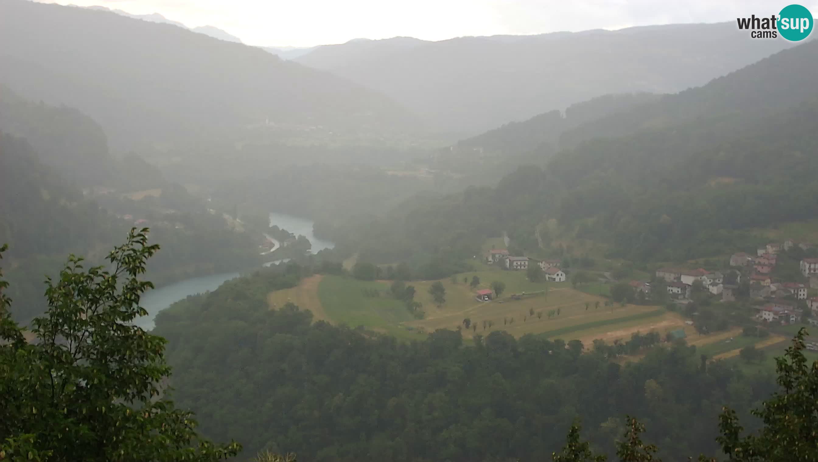 Live Webcam Kanal ob Soči – Vue sur la rivière Soča, Ajba, Bodrež et Ročinj