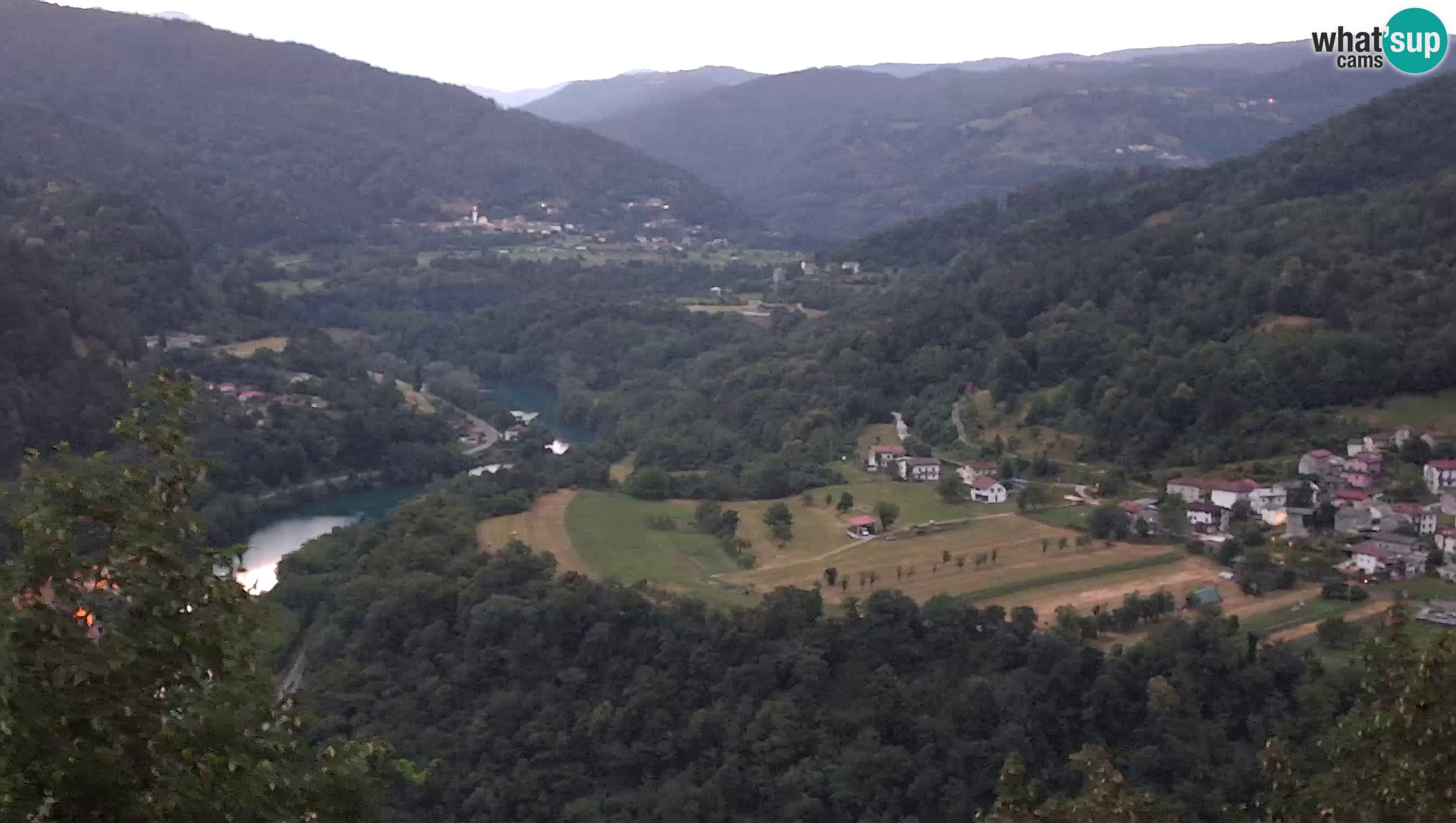 Live Webcam Kanal ob Soči – Vue sur la rivière Soča, Ajba, Bodrež et Ročinj