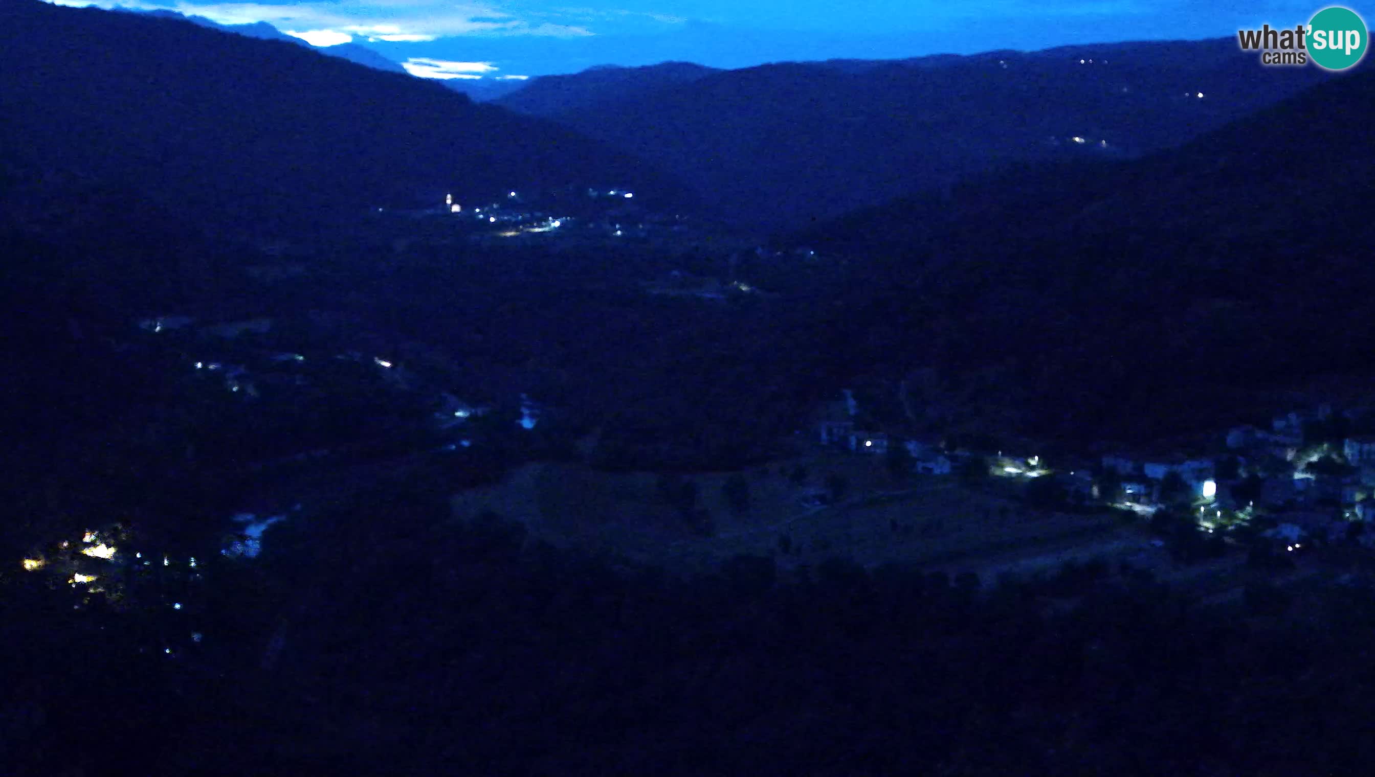 Camera en vivo Kanal ob Soči – Vue sur la rivière Soča, Ajba, Bodrež y Ročinj