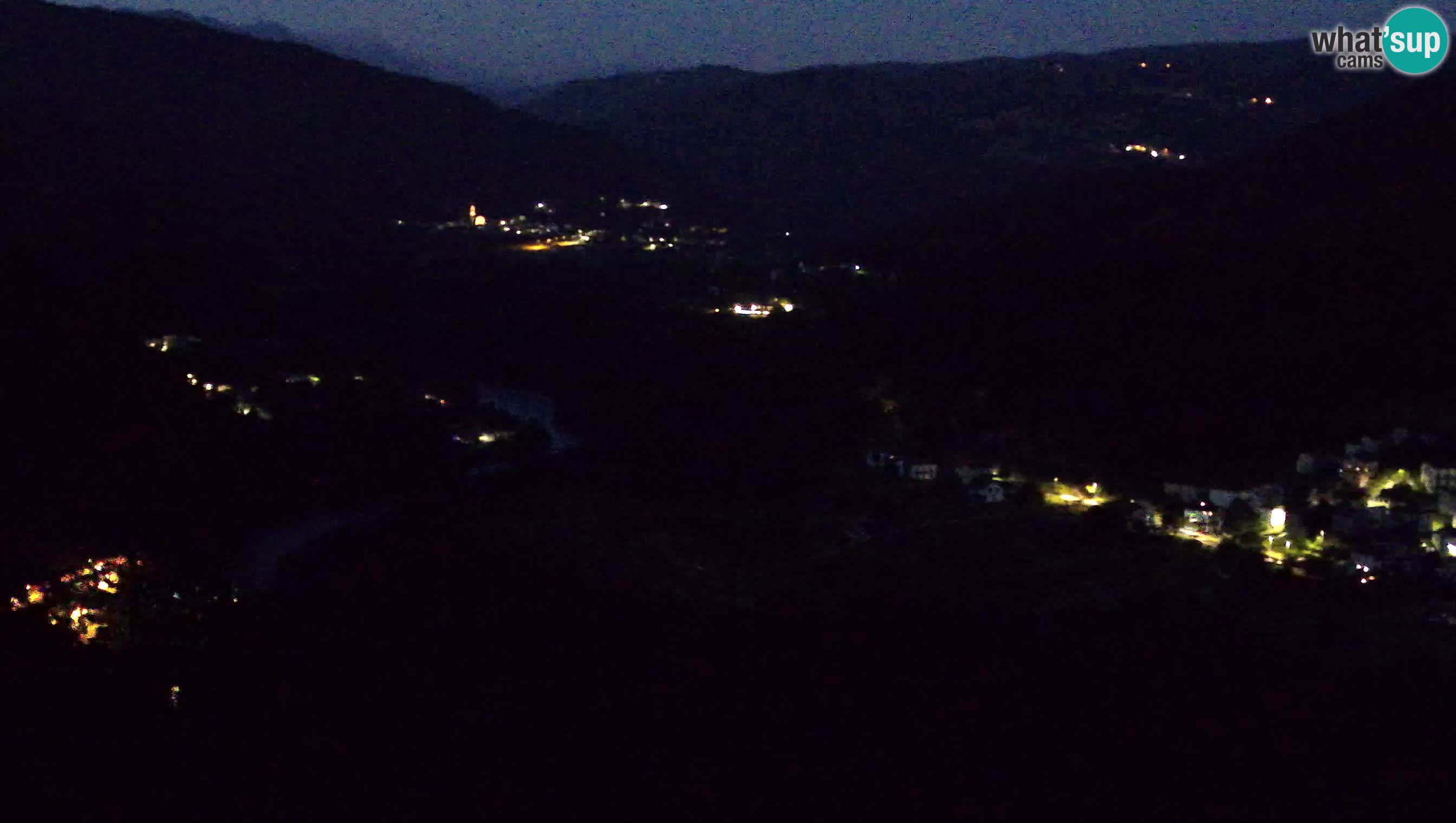 Spletna kamera Kanal ob Soči – pogled na Sočo, Ajbo, Bodrež in Ročinj