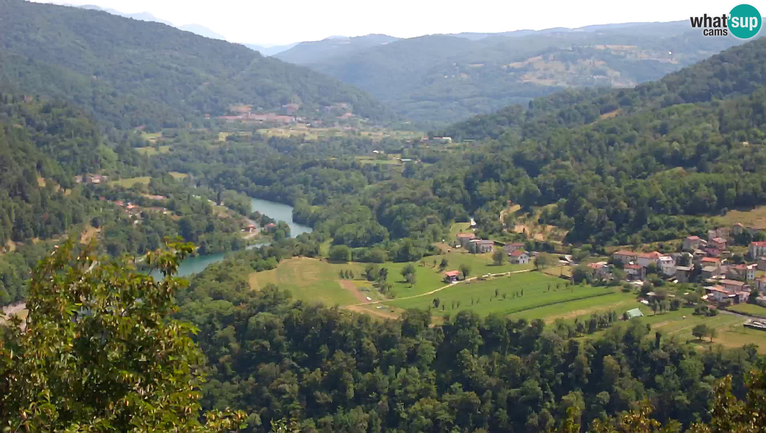 Live Webcam Kanal ob Soči – Vue sur la rivière Soča, Ajba, Bodrež et Ročinj