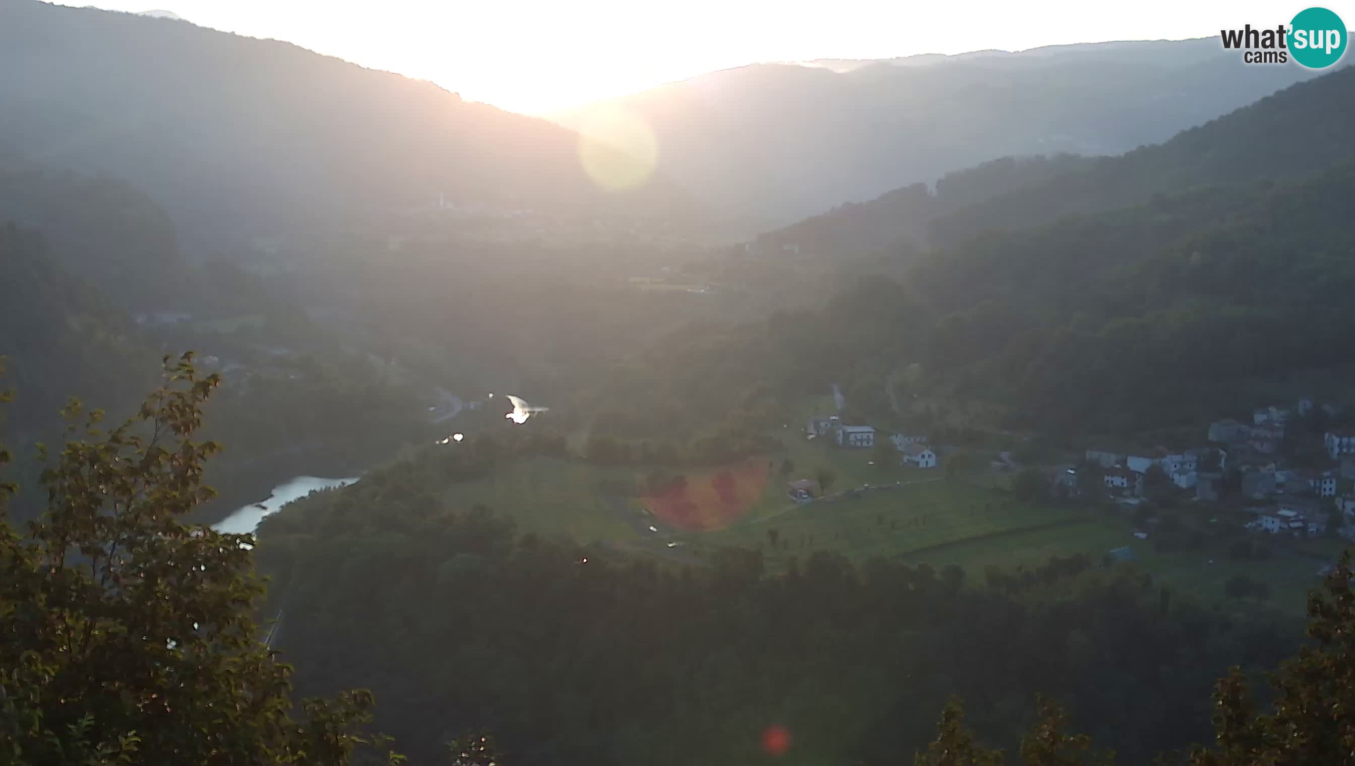 Live Webcam Kanal ob Soči – Blick auf den Fluss Soča, Ajba, Bodrež und Ročinj
