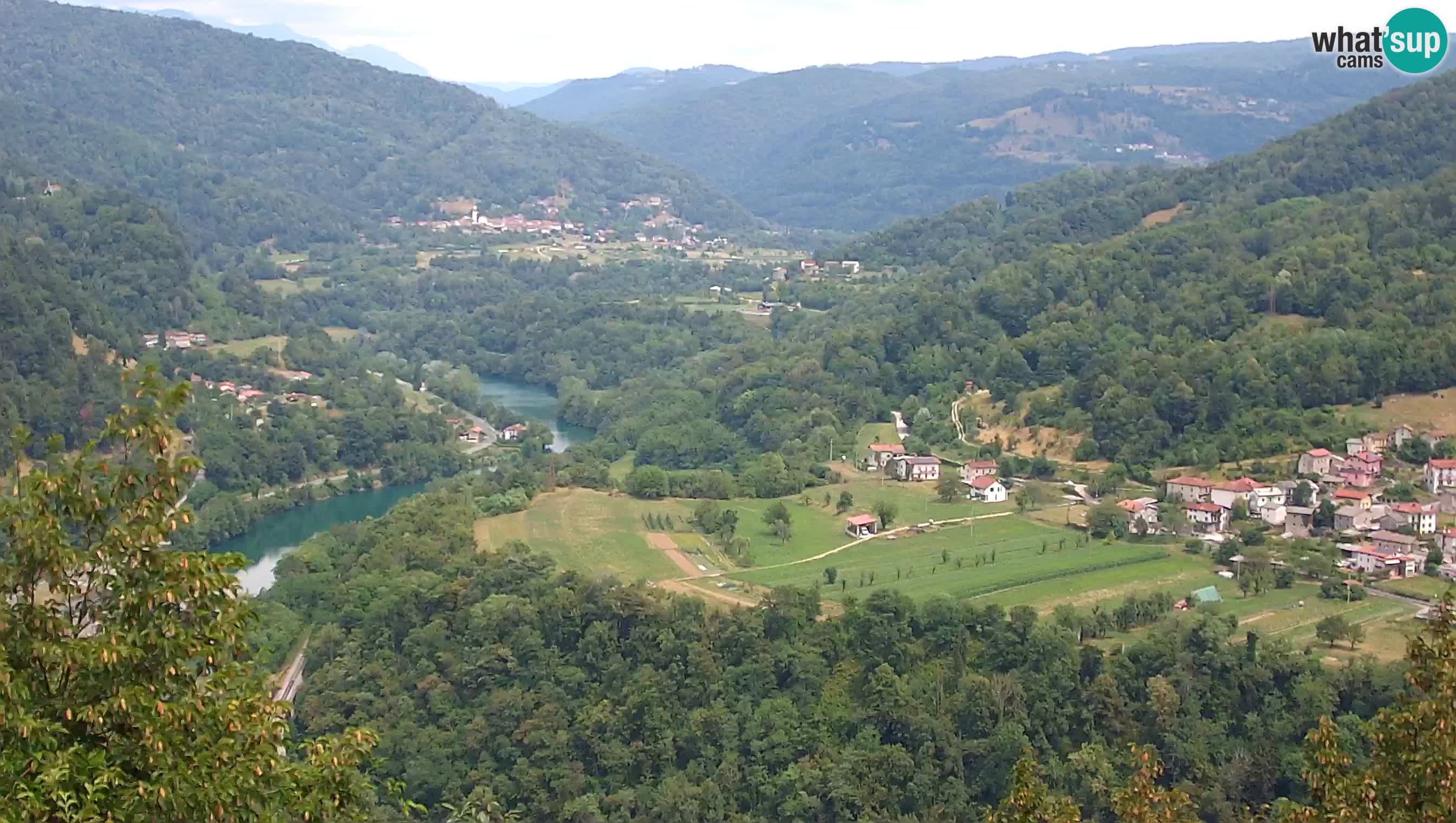 Live Webcam Kanal ob Soči – Vue sur la rivière Soča, Ajba, Bodrež et Ročinj
