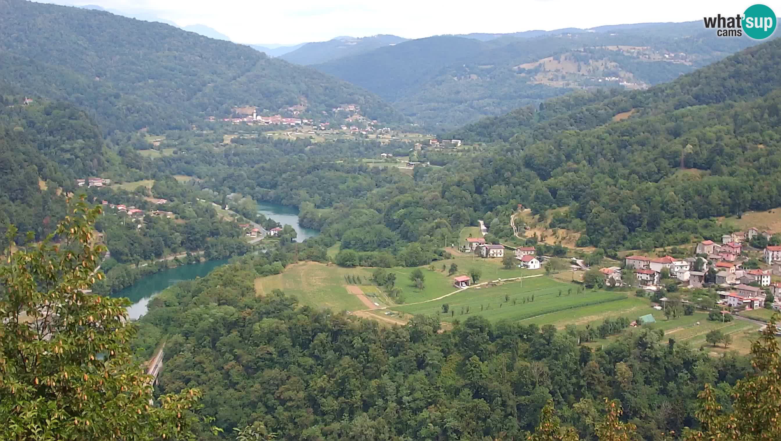 Live Webcam Kanal ob Soči – Vue sur la rivière Soča, Ajba, Bodrež et Ročinj