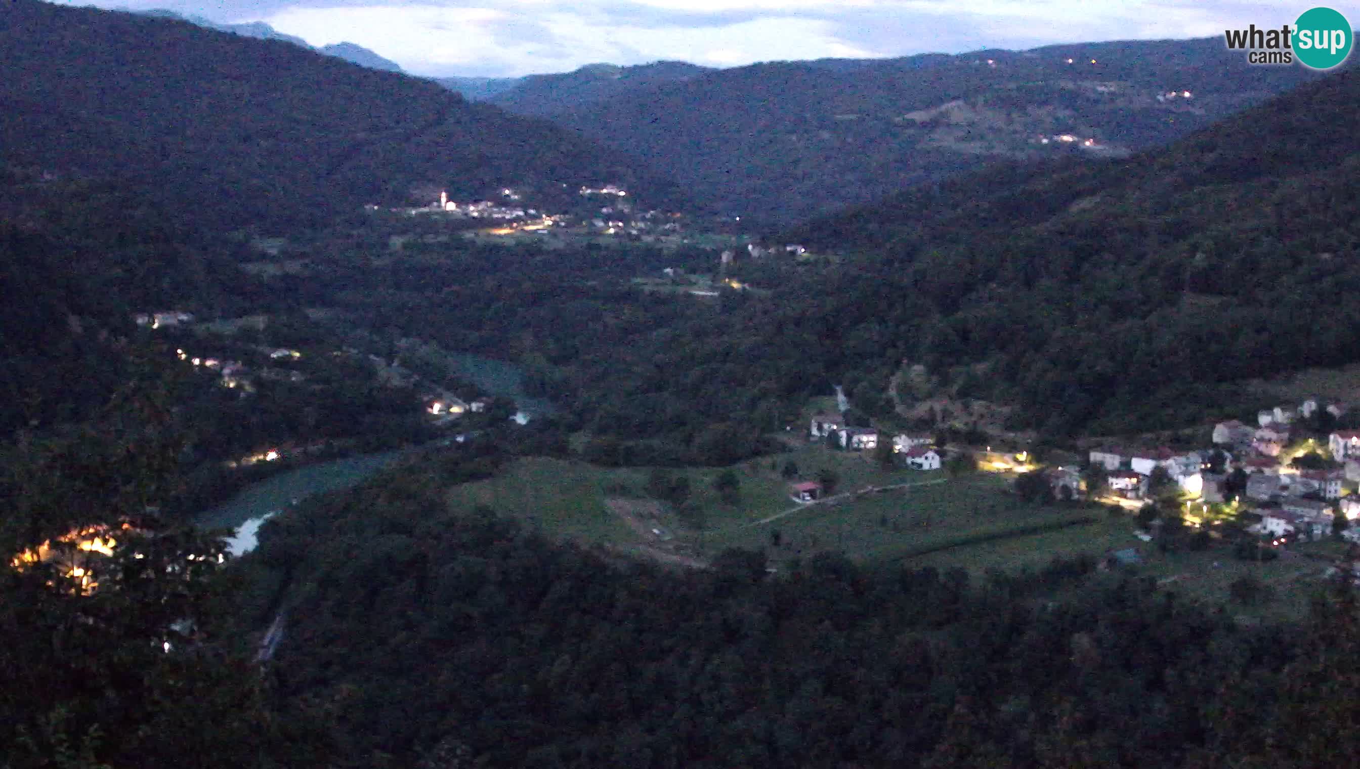 Live Webcam Kanal ob Soči – Vue sur la rivière Soča, Ajba, Bodrež et Ročinj