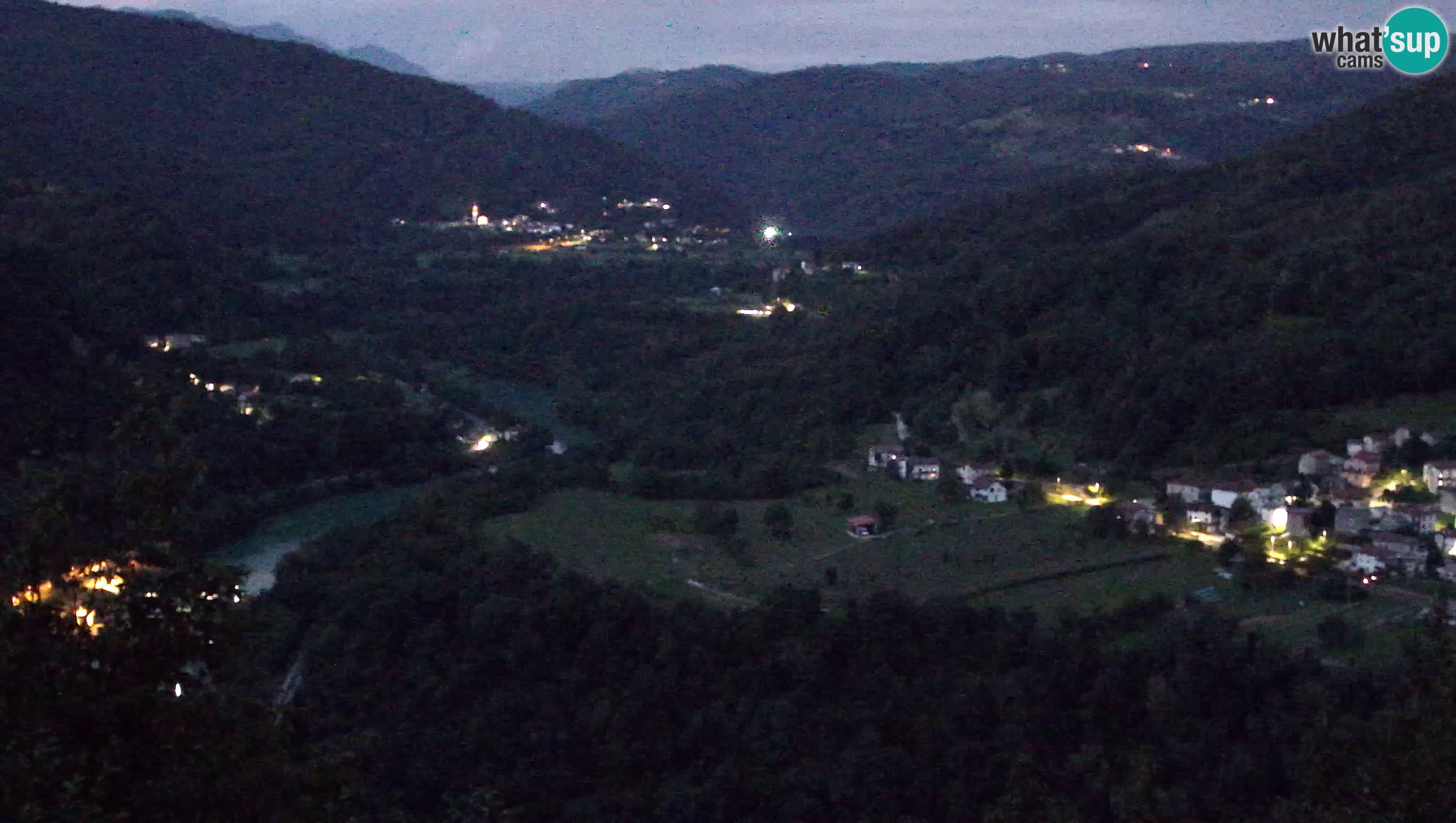 Live Webcam Kanal ob Soči – Vista sul fiume Isonzo, Ajba, Bodrež e Ročinj