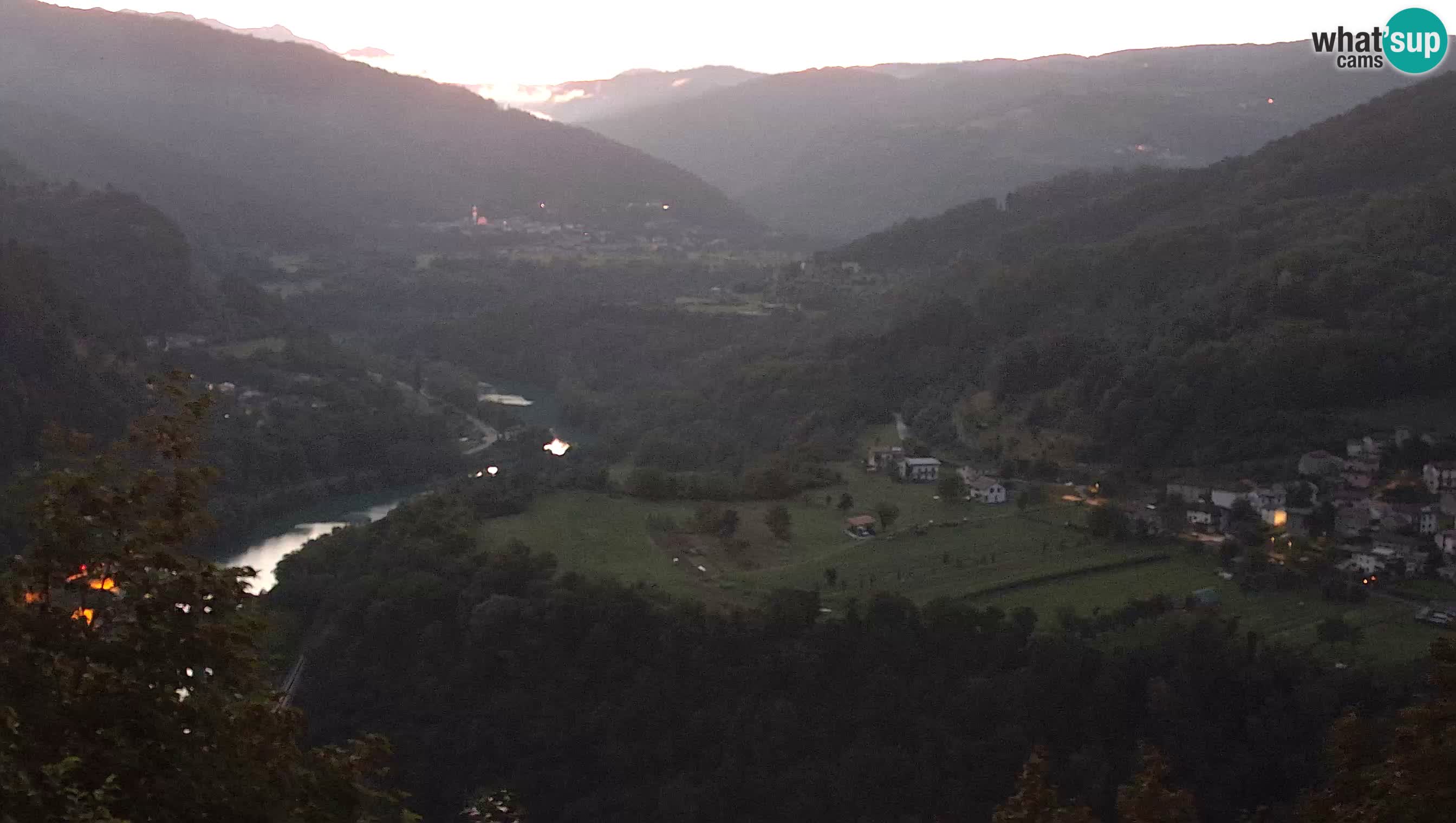 Live Webcam Kanal ob Soči – Vista sul fiume Isonzo, Ajba, Bodrež e Ročinj