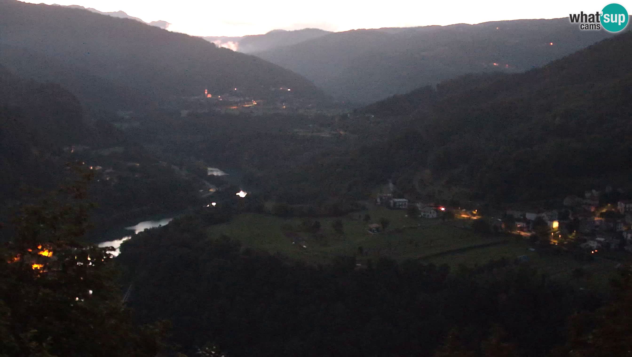 Live Webcam Kanal ob Soči – Vue sur la rivière Soča, Ajba, Bodrež et Ročinj