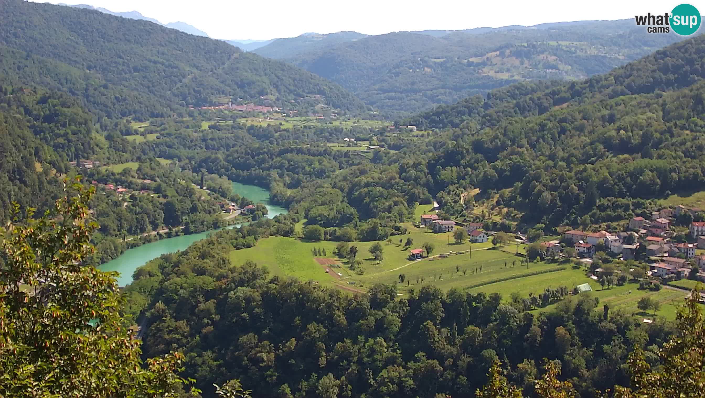 Live Webcam Kanal ob Soči – Vista sul fiume Isonzo, Ajba, Bodrež e Ročinj