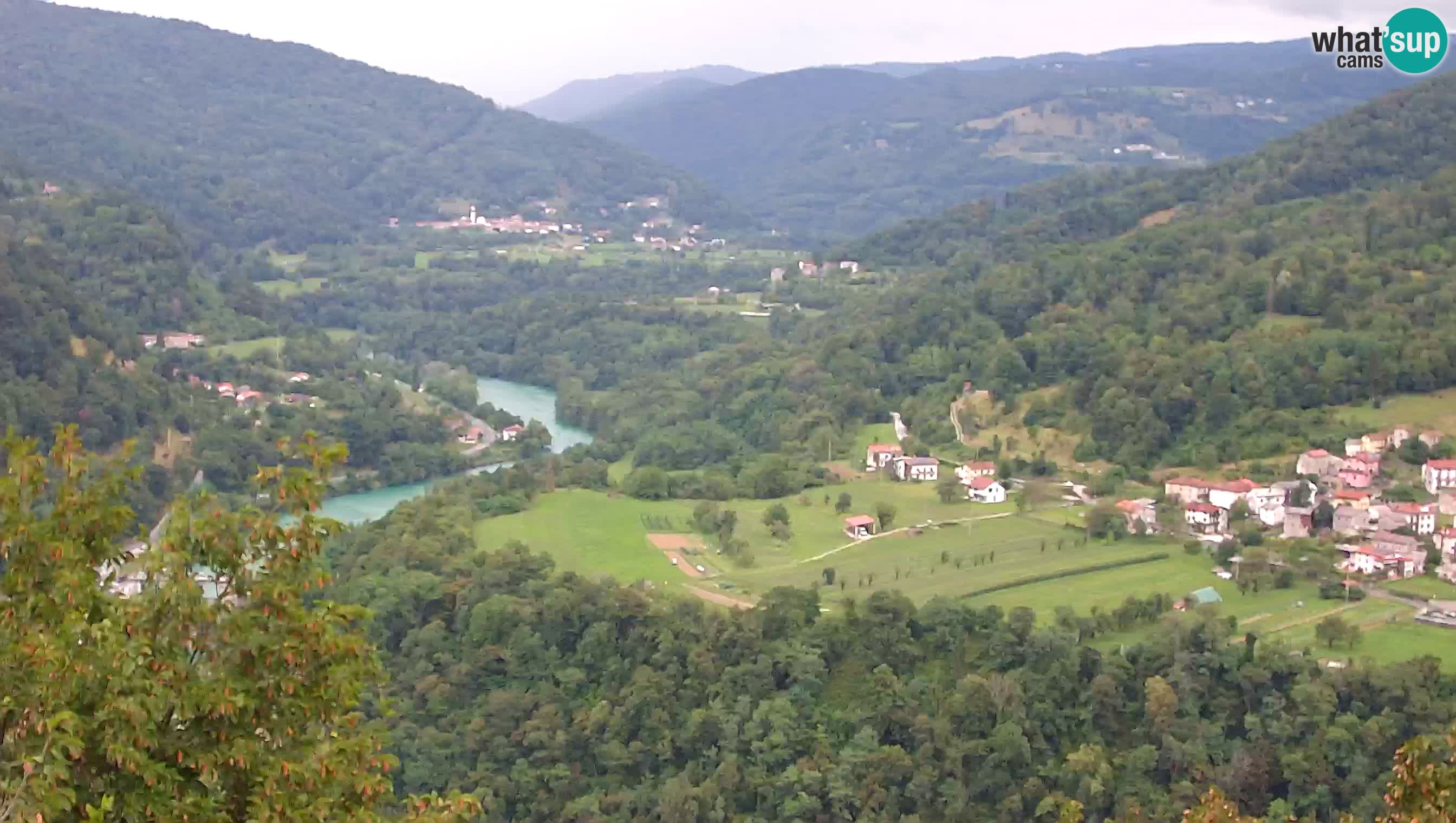 Live Webcam Kanal ob Soči – Vista sul fiume Isonzo, Ajba, Bodrež e Ročinj
