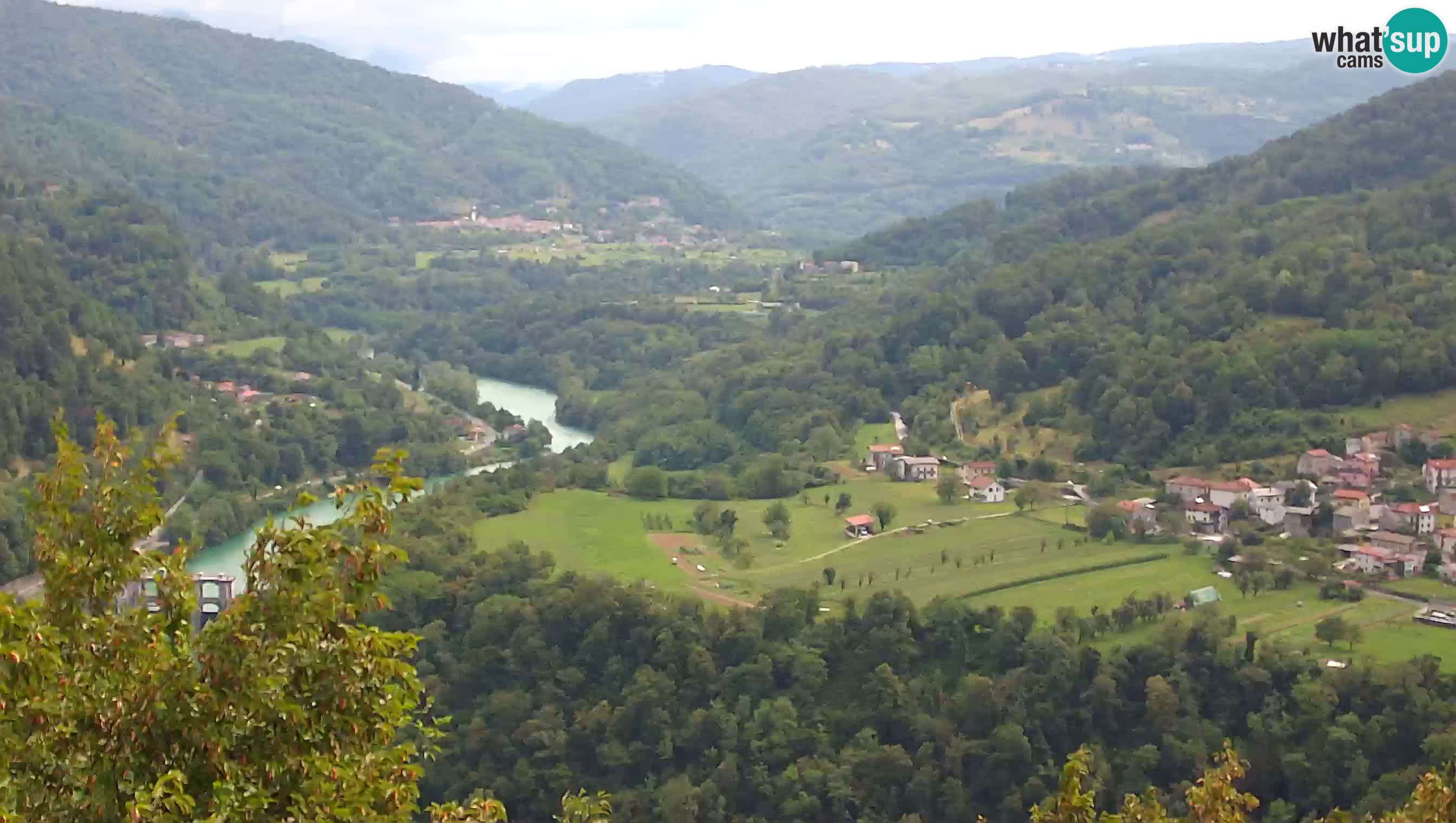 Live Webcam Kanal ob Soči – Vista sul fiume Isonzo, Ajba, Bodrež e Ročinj