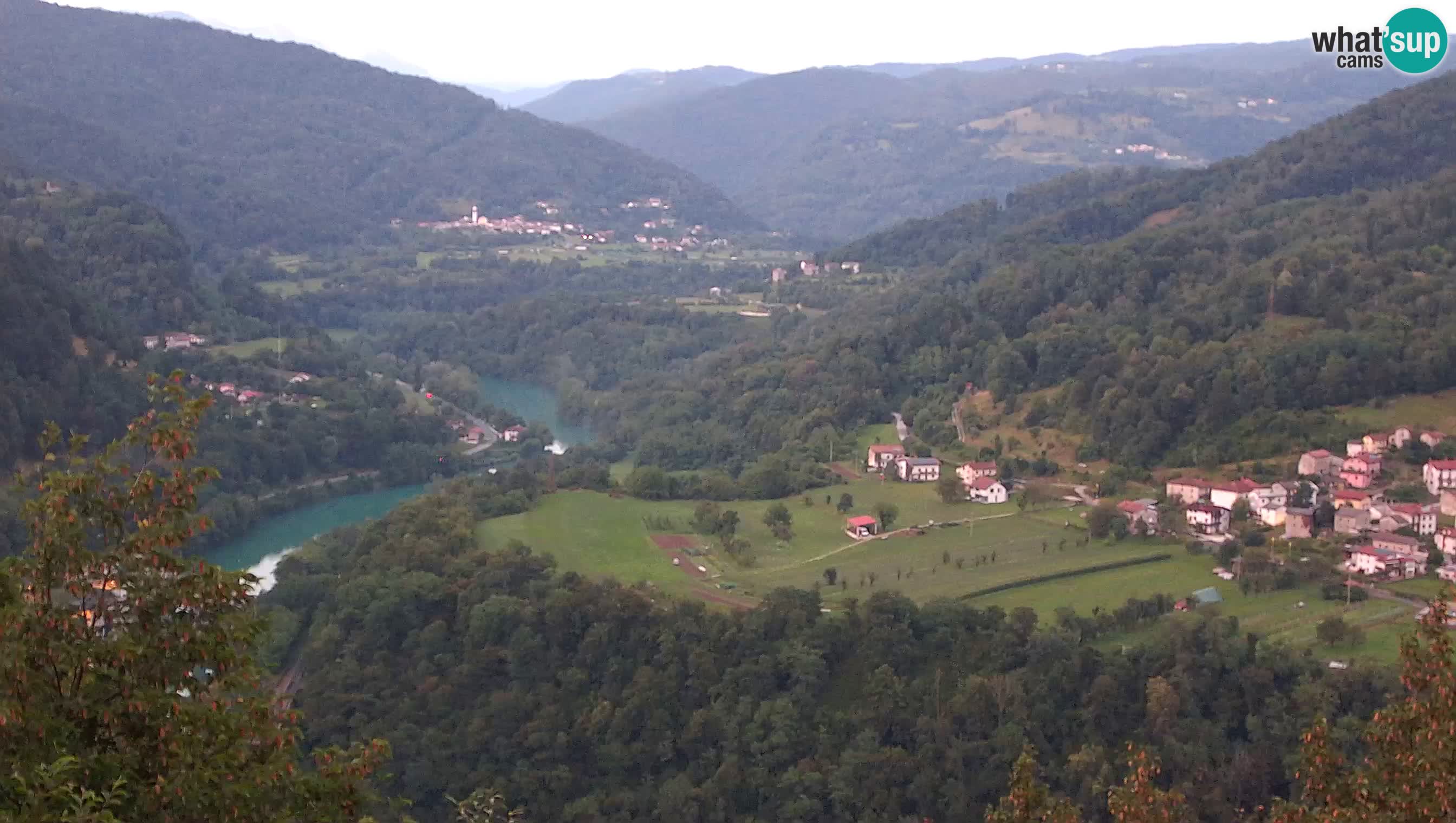 Live Webcam Kanal ob Soči – Vista sul fiume Isonzo, Ajba, Bodrež e Ročinj