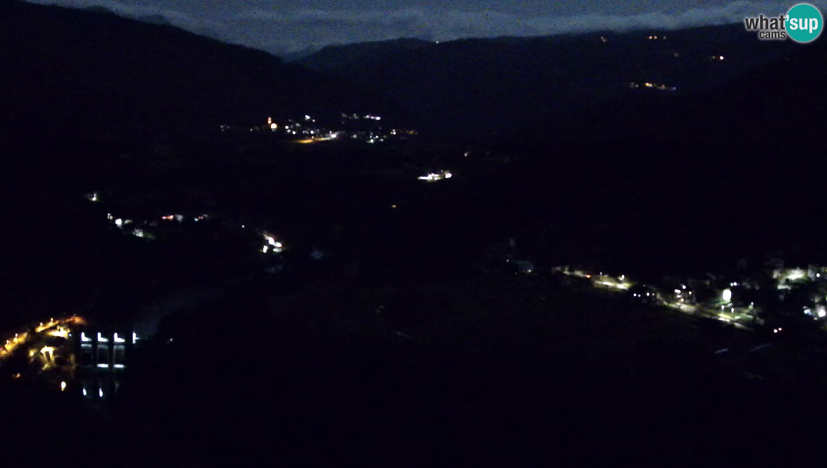 Camera en vivo Kanal ob Soči – Vue sur la rivière Soča, Ajba, Bodrež y Ročinj