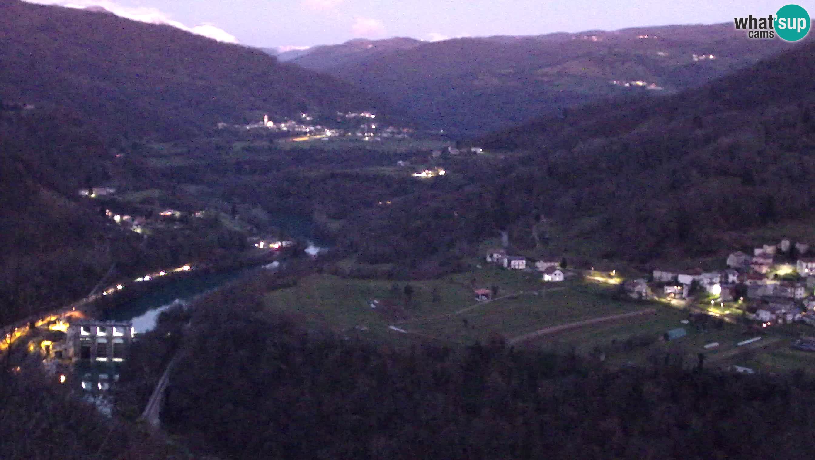 Live Webcam Kanal ob Soči – Vista sul fiume Isonzo, Ajba, Bodrež e Ročinj