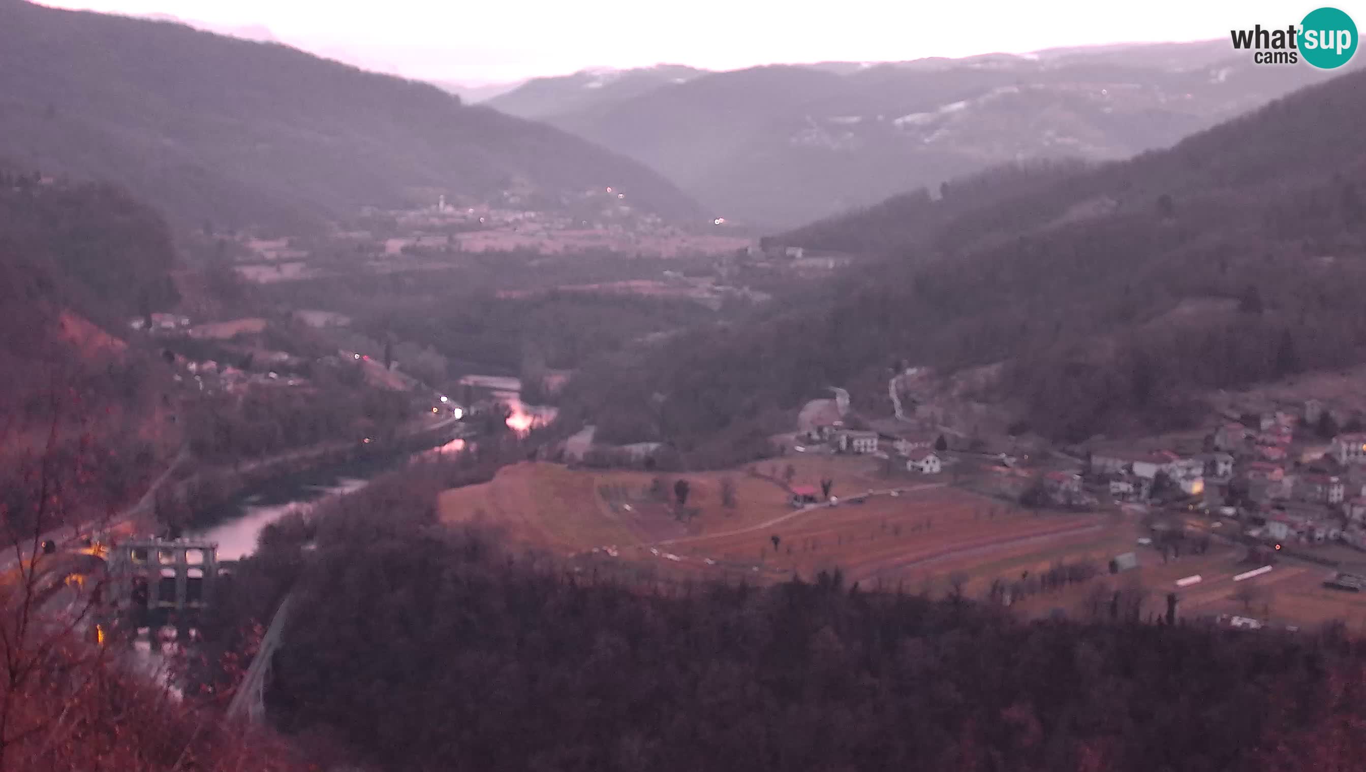 Live Webcam Kanal ob Soči – Vue sur la rivière Soča, Ajba, Bodrež et Ročinj