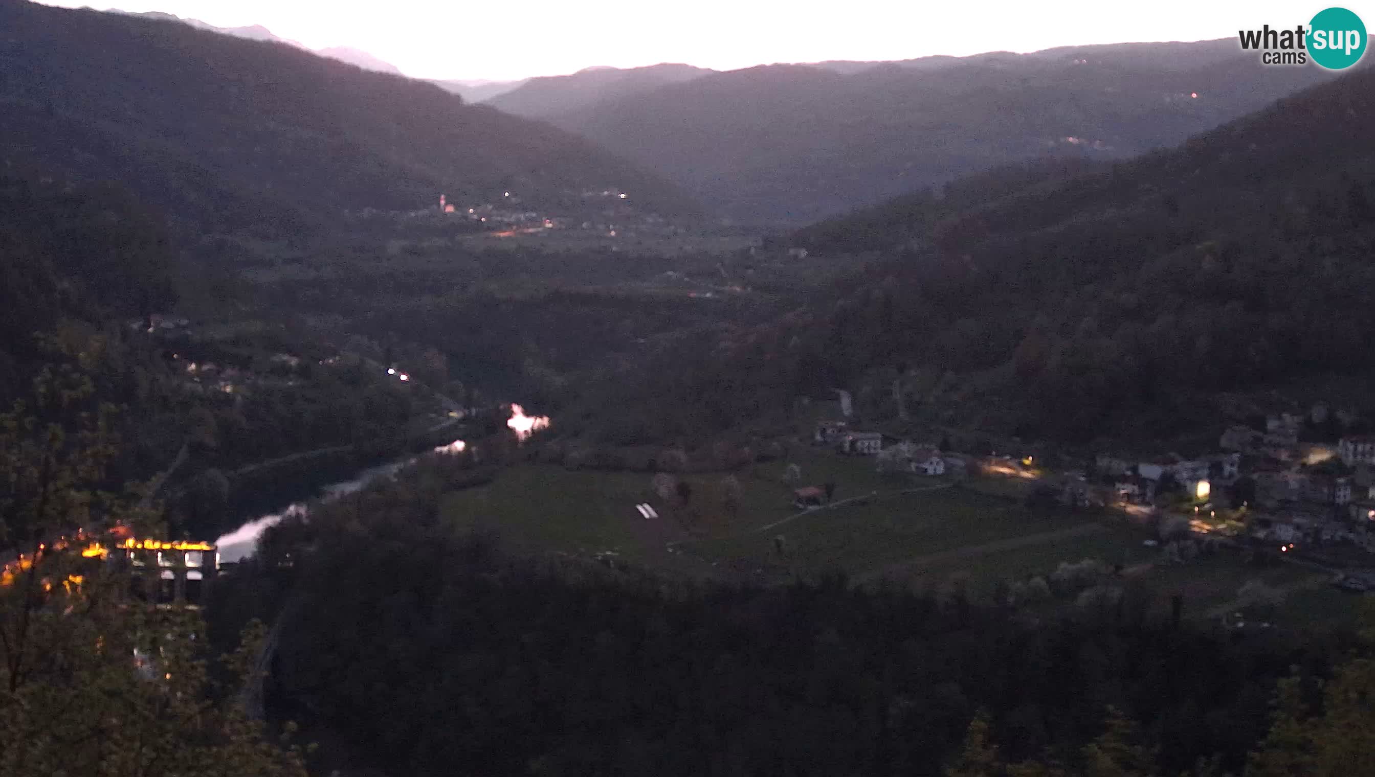 Live Webcam Kanal ob Soči – Vista sul fiume Isonzo, Ajba, Bodrež e Ročinj