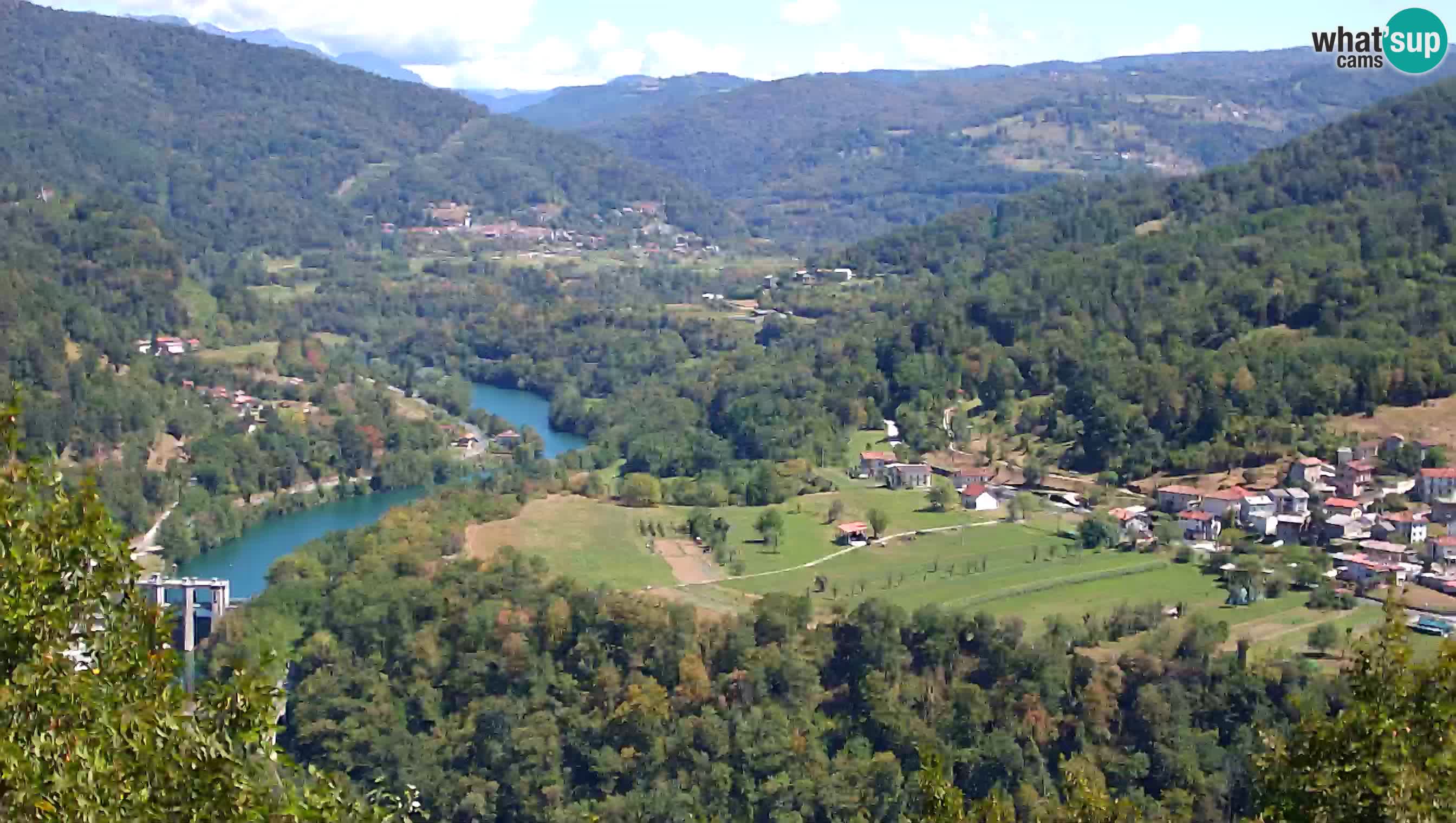 Live Webcam Kanal ob Soči – Vue sur la rivière Soča, Ajba, Bodrež et Ročinj