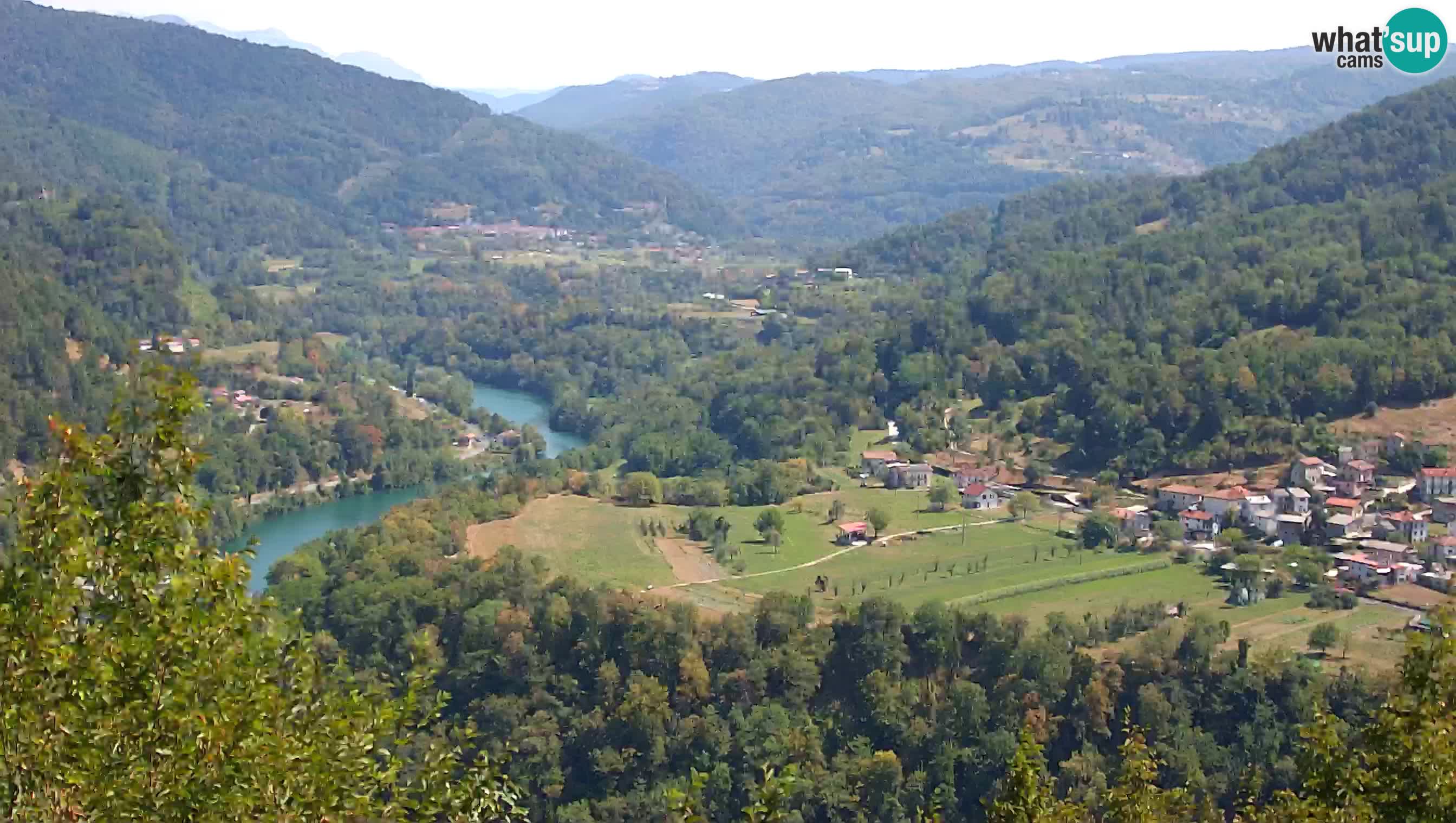 Live Webcam Kanal ob Soči – Vista sul fiume Isonzo, Ajba, Bodrež e Ročinj