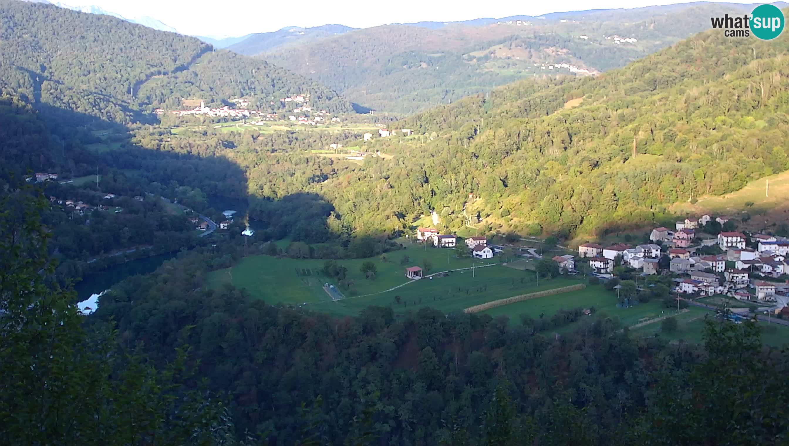 Live Webcam Kanal ob Soči – Vista sul fiume Isonzo, Ajba, Bodrež e Ročinj