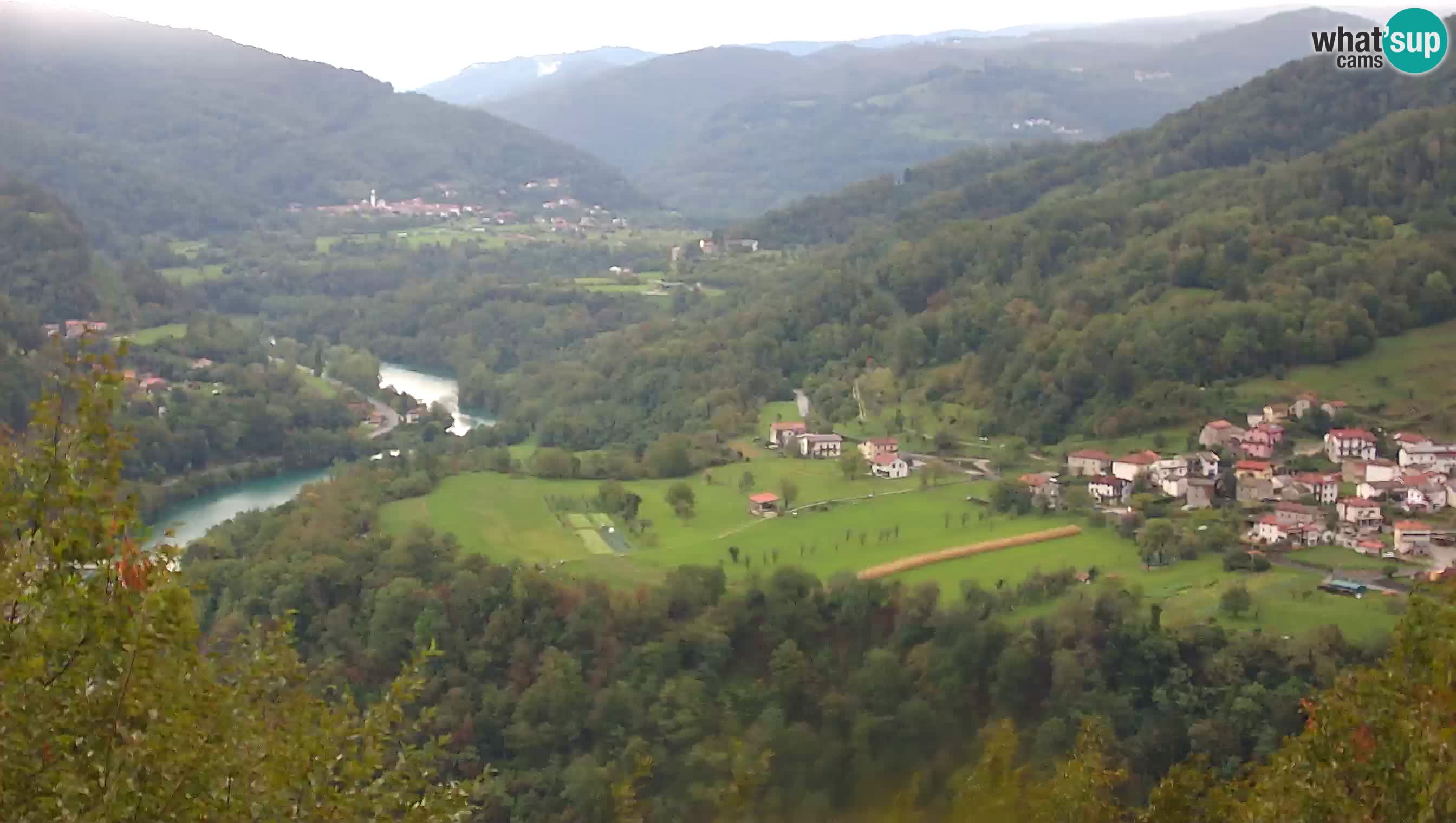 Live Webcam Kanal ob Soči – Vista sul fiume Isonzo, Ajba, Bodrež e Ročinj