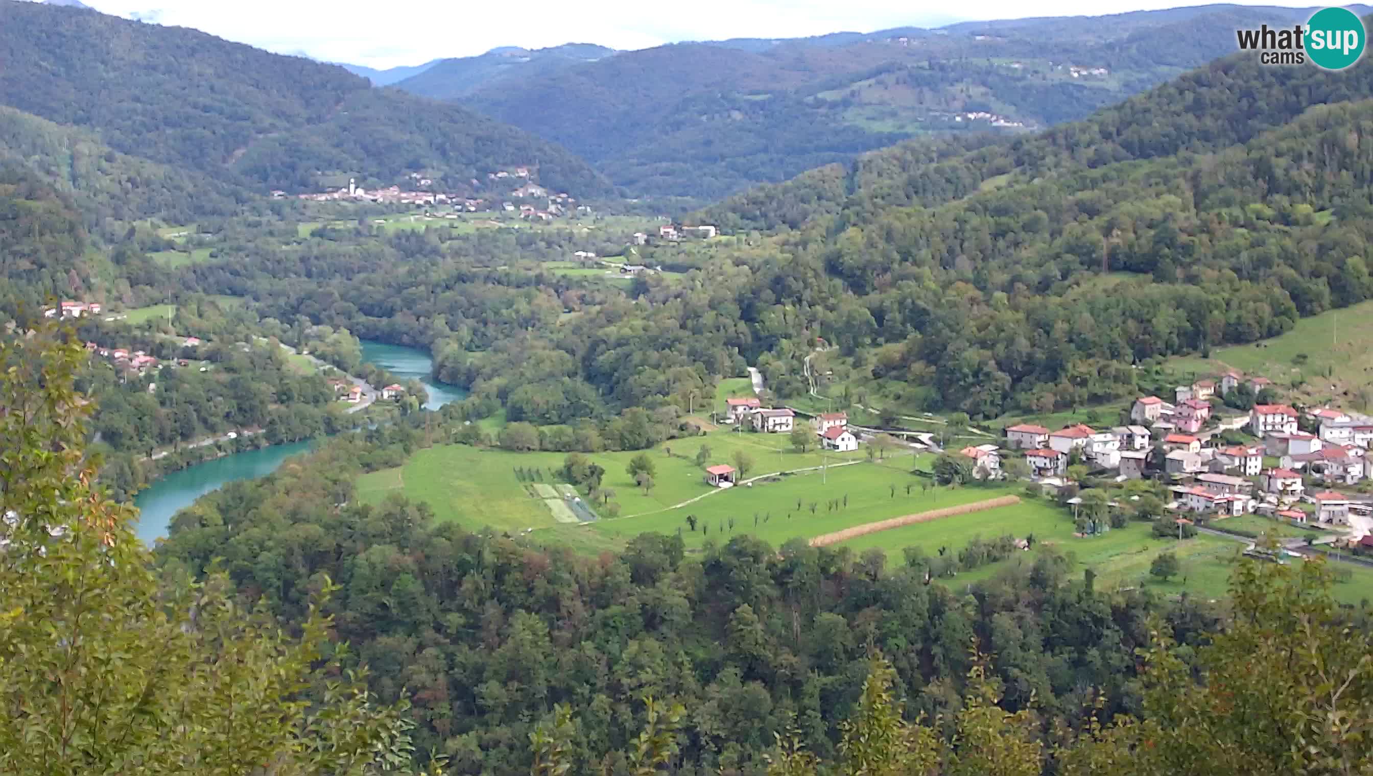Live Webcam Kanal ob Soči – Vue sur la rivière Soča, Ajba, Bodrež et Ročinj