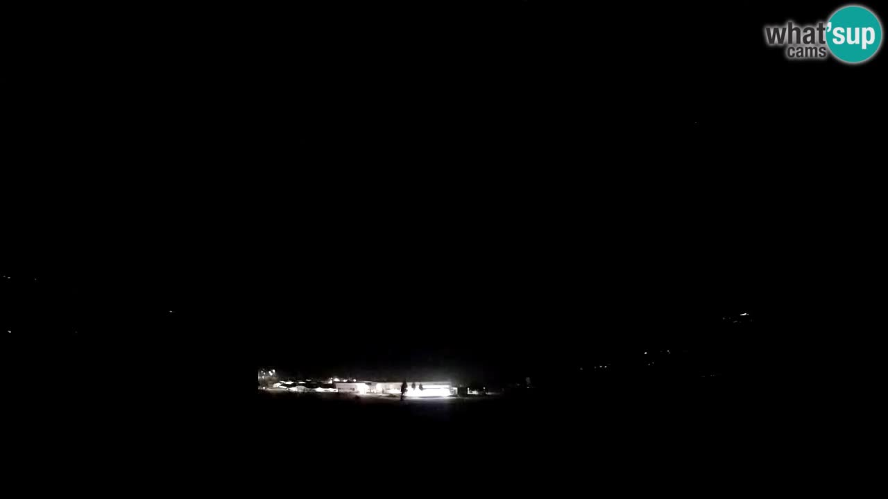 webcam Kobarid – landing site for sailing paragliders in Kobarid with Ozben takeoff