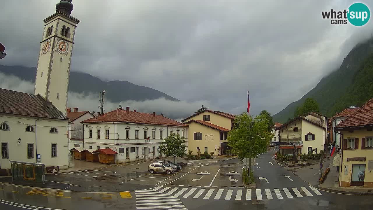 Web kamera uživo Centar grada Kobarida – dolina Soče – Slovenija
