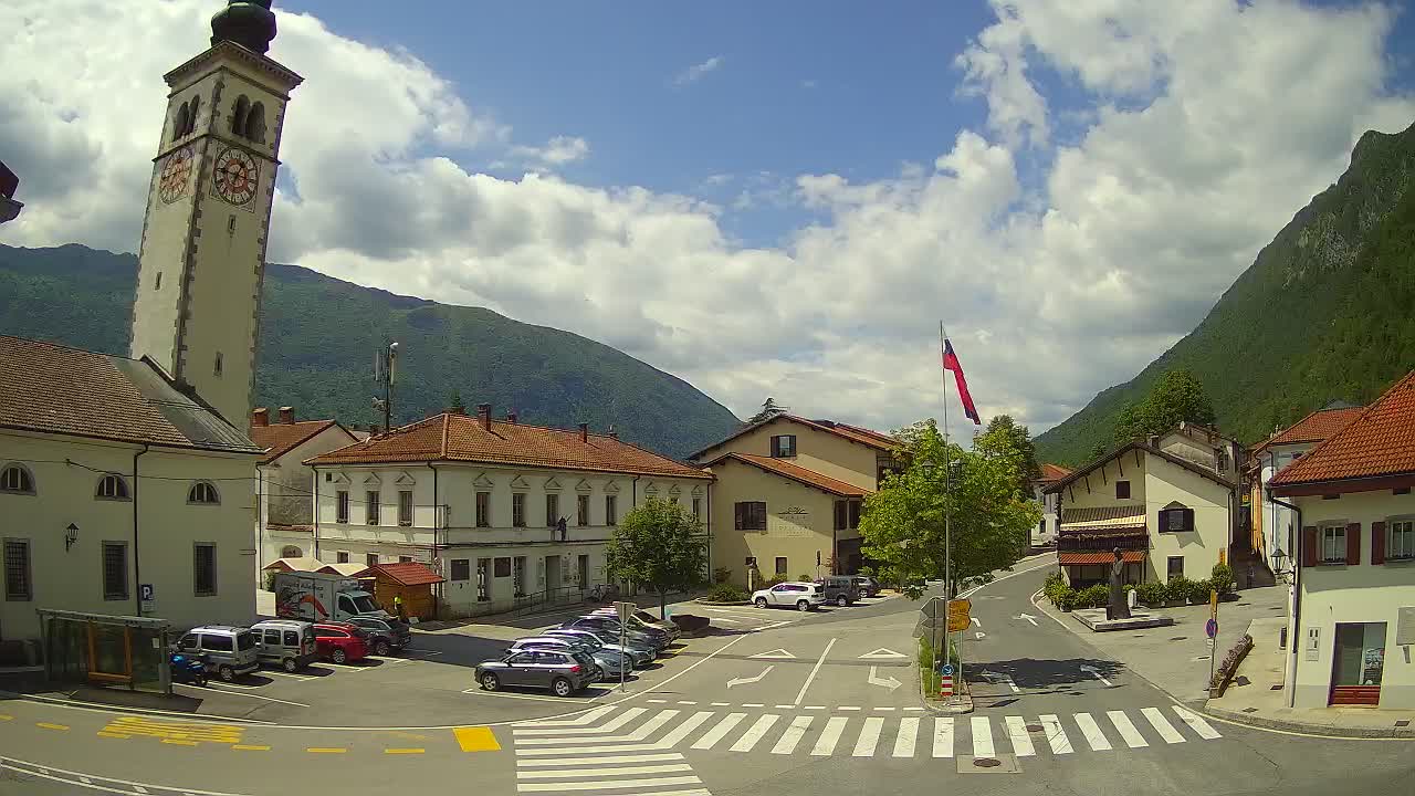 Webcam en direct du centre-ville de Kobarid – Vallée de la Soča – Slovénie