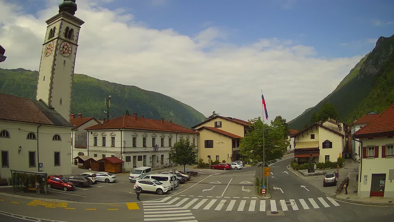 Webcam en direct du centre-ville de Kobarid – Vallée de la Soča – Slovénie