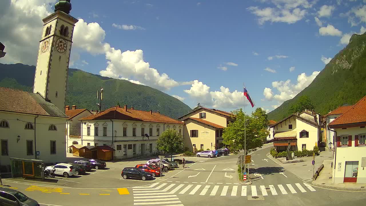 Live-Webcam Stadtzentrum von Kobarid – Soča-Tal – Slowenien
